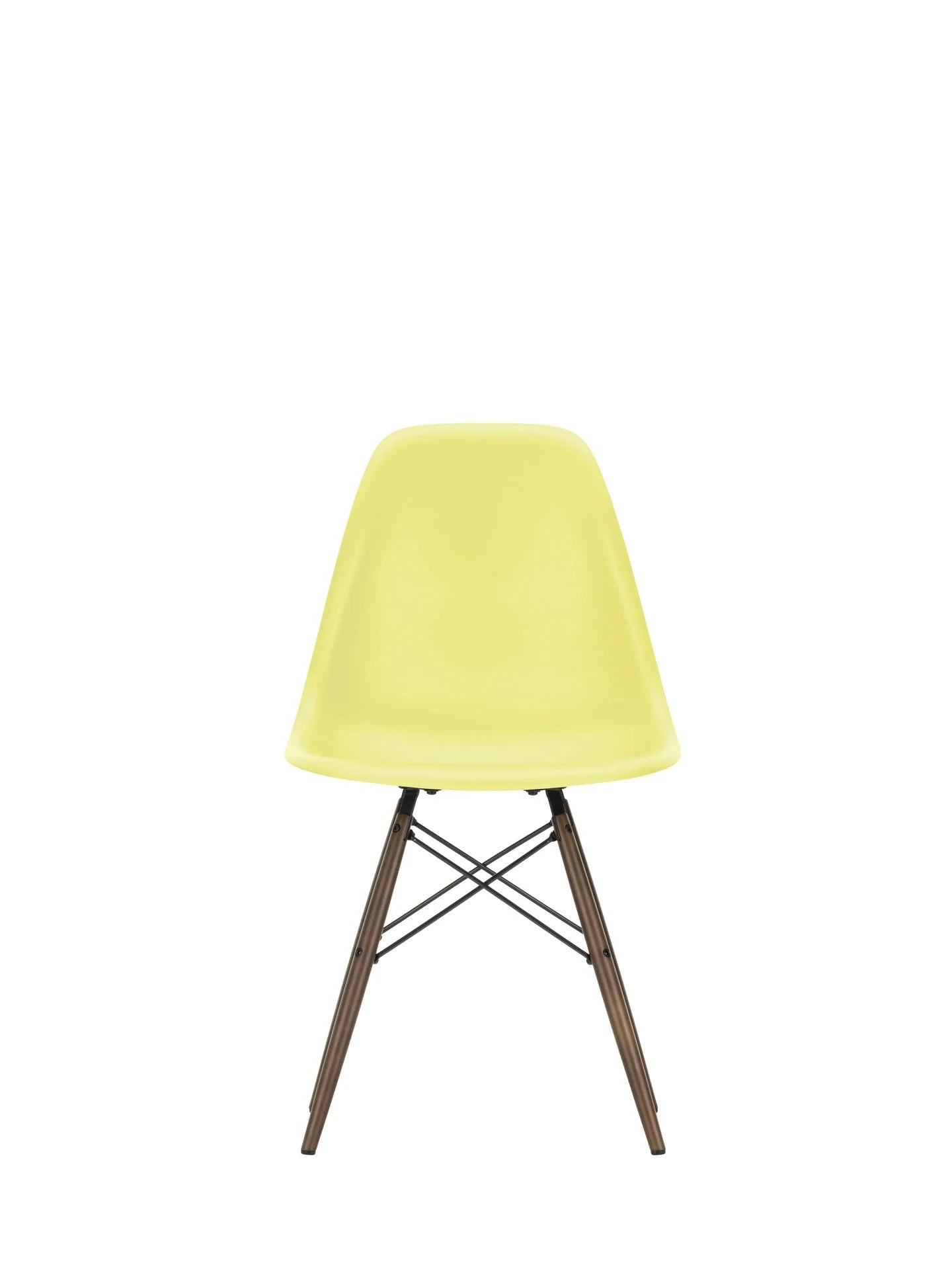 vitra Eames Plastic chair DSW RE - esdoorn donker onderstel - citron RE