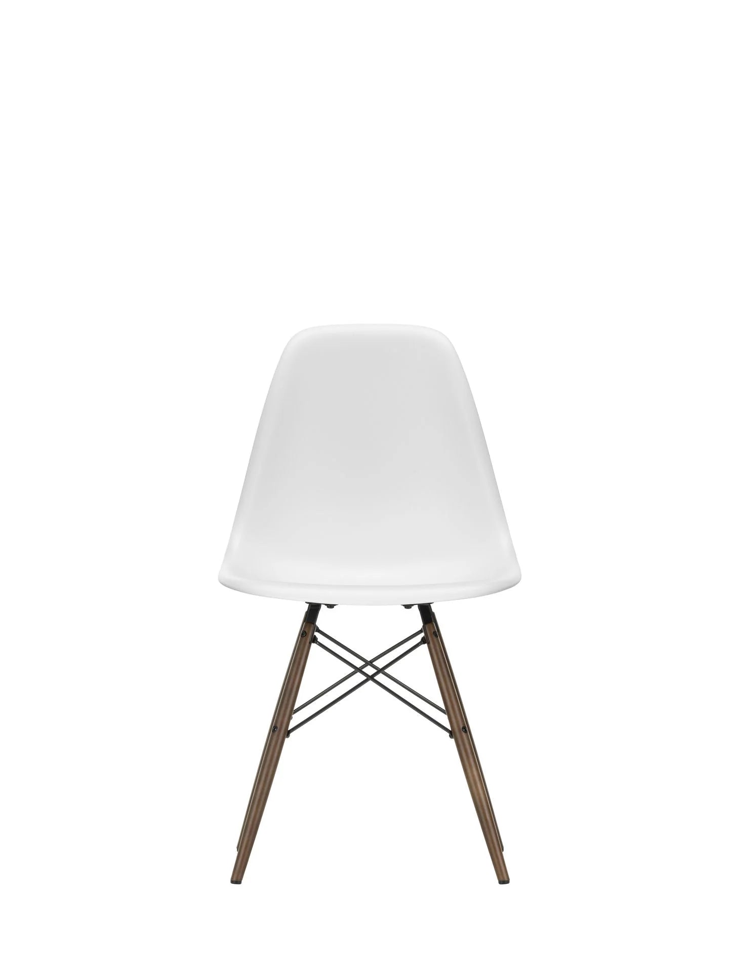 vitra Eames Plastic chair DSW RE - esdoorn donker onderstel - cotton white RE