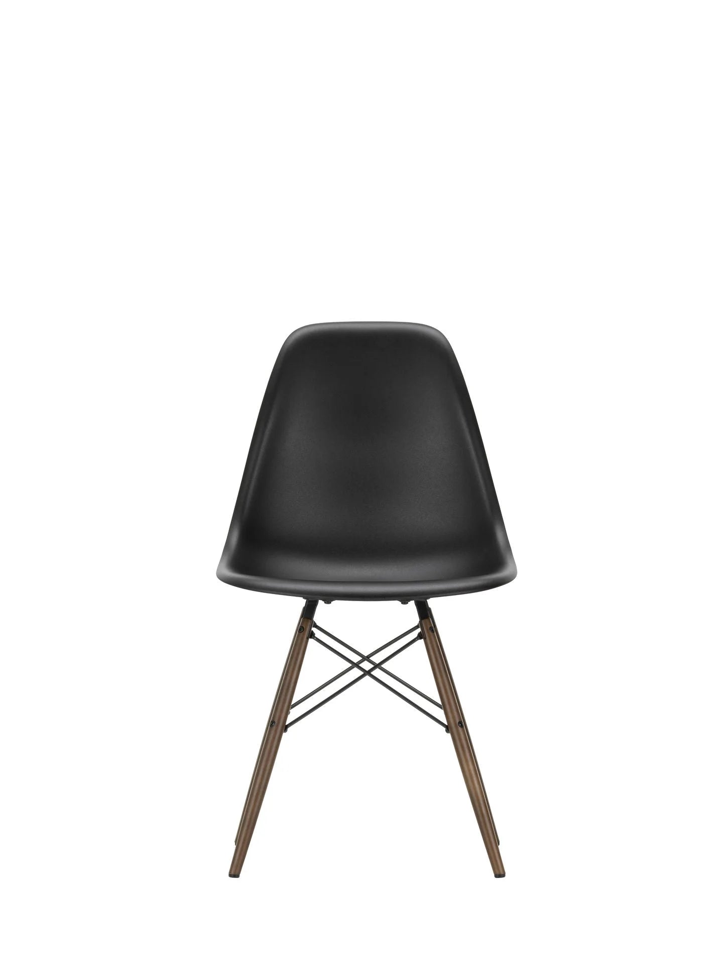 vitra Eames Plastic chair DSW RE - esdoorn donker onderstel - deep black RE