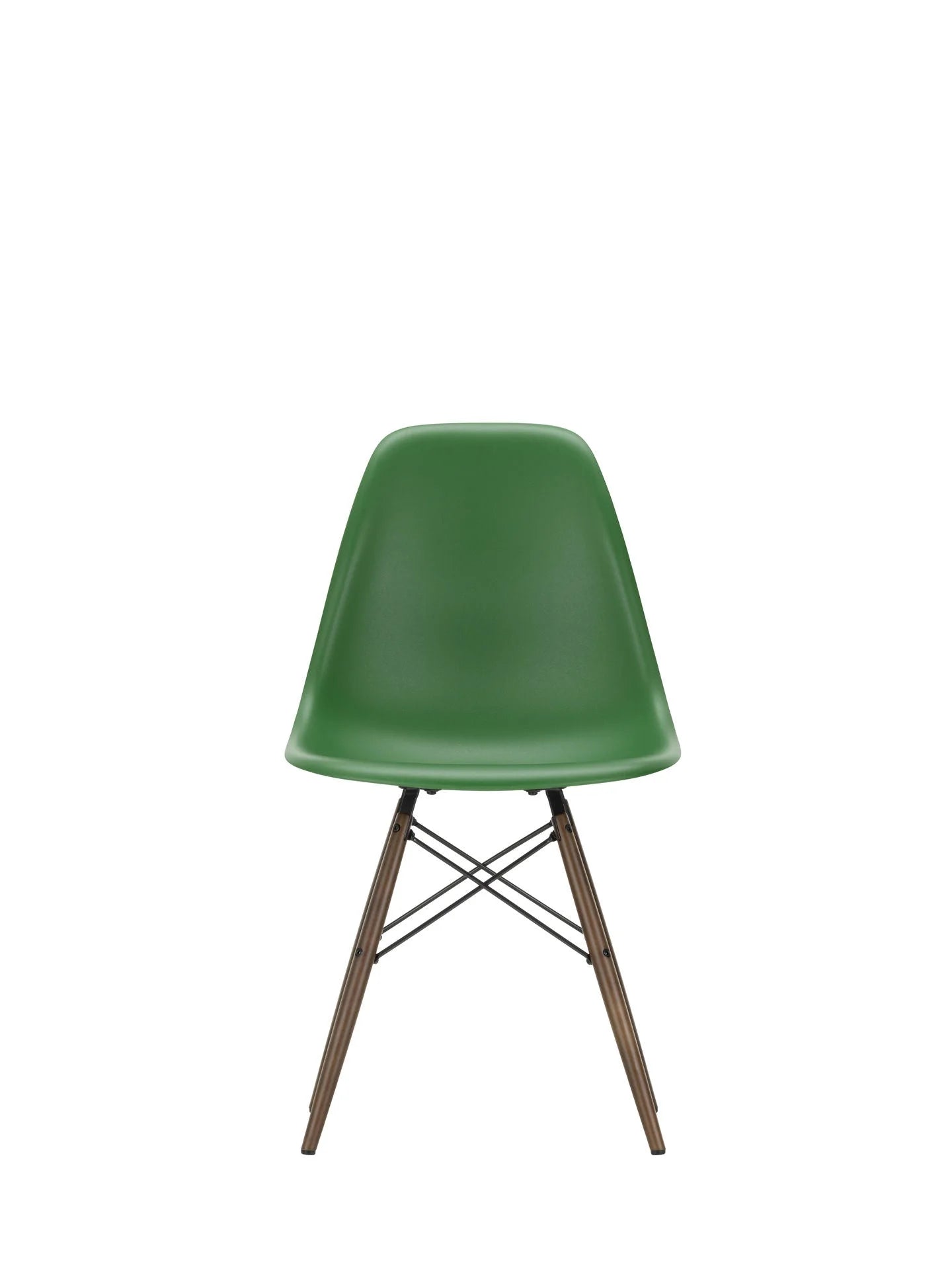 vitra Eames Plastic chair DSW RE - esdoorn donker onderstel - Emerald RE