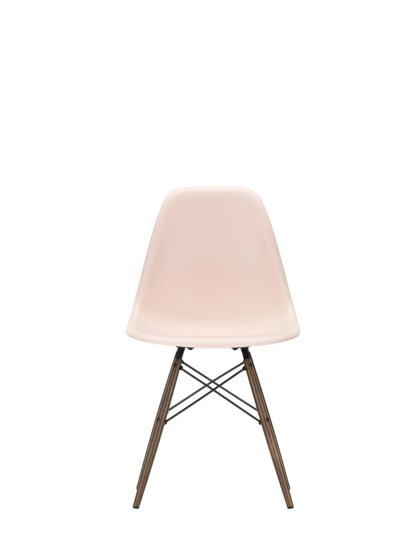 vitra Eames Plastic chair DSW RE - esdoorn donker onderstel - pale rose RE