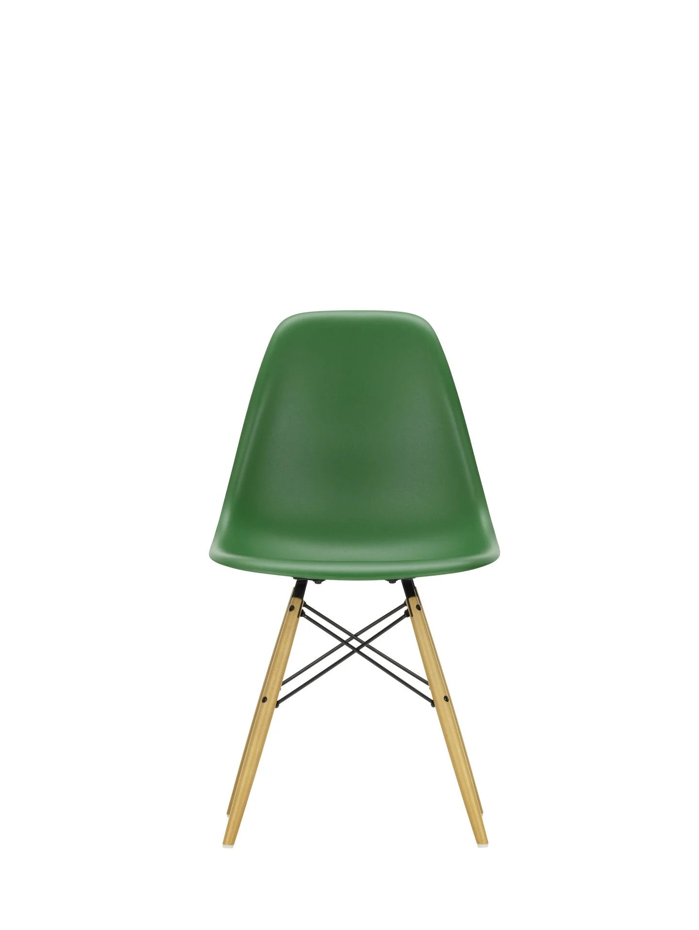 vitra Eames Plastic chair DSW RE - esdoorn licht onderstel - Emerald RE