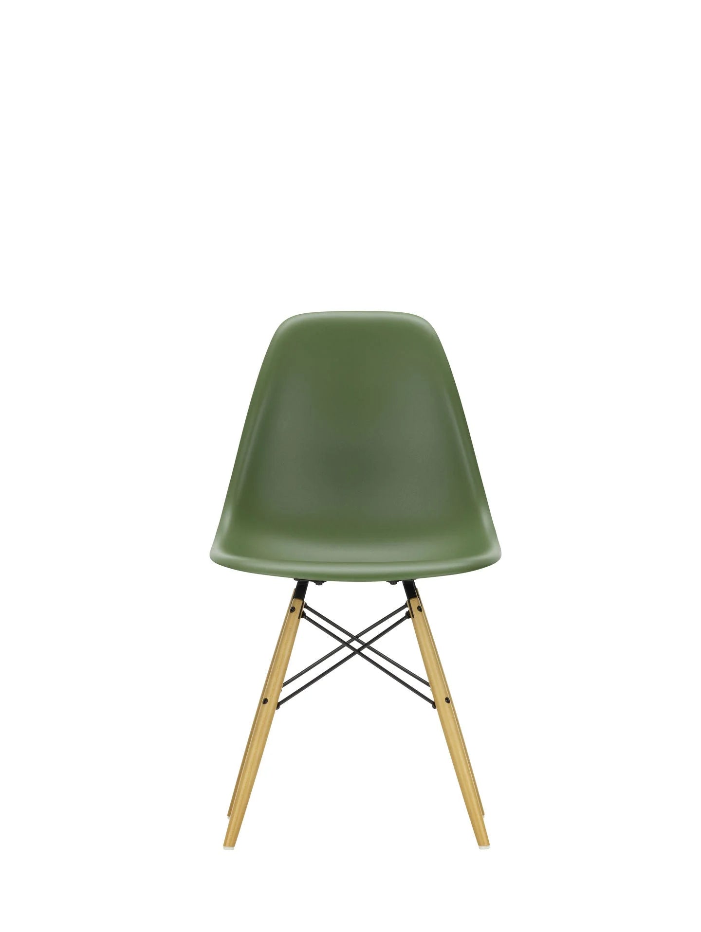 vitra Eames Plastic chair DSW RE - esdoorn licht onderstel - forest green RE
