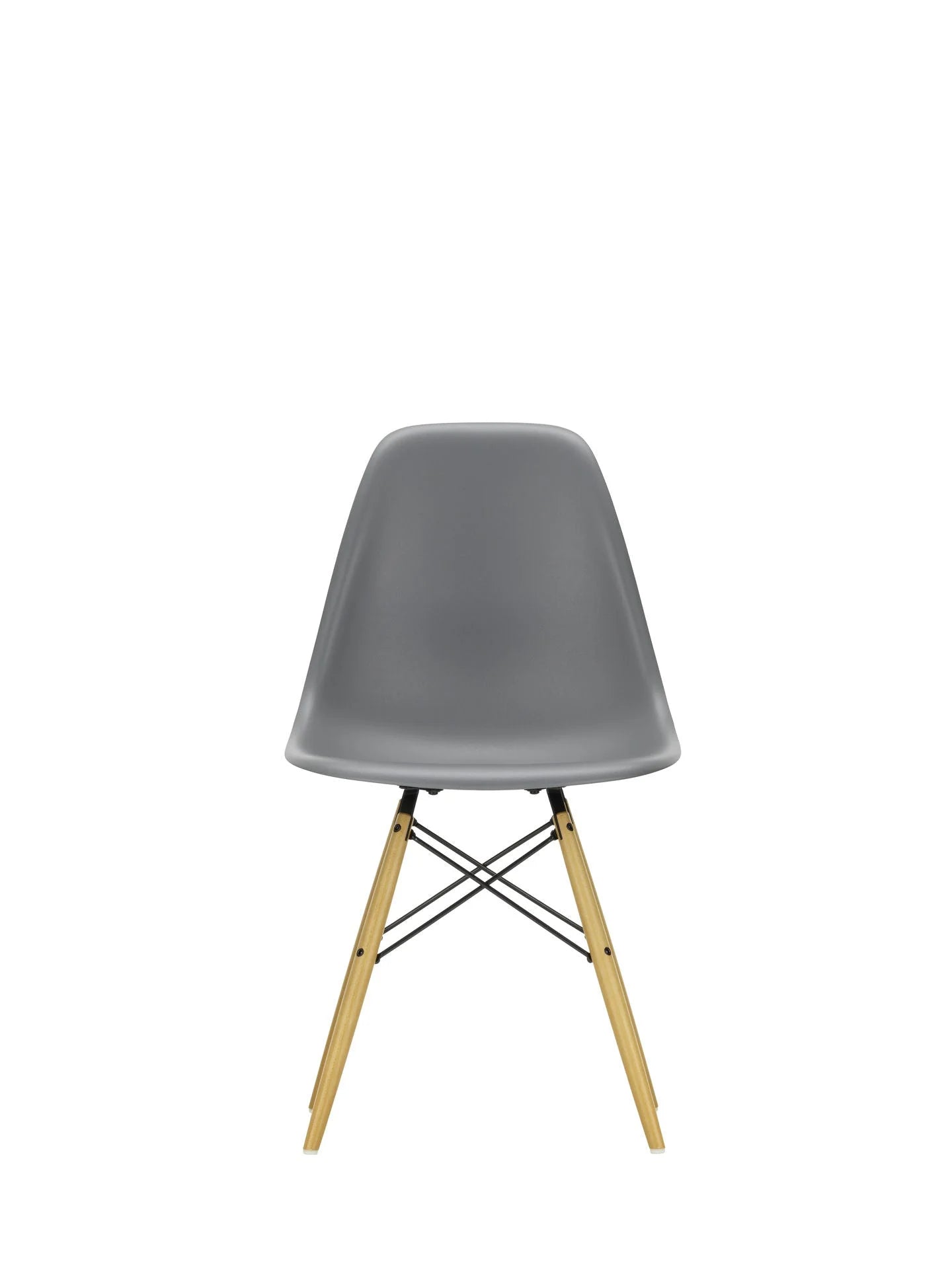 vitra Eames Plastic chair DSW RE - esdoorn licht onderstel - Granite grey RE