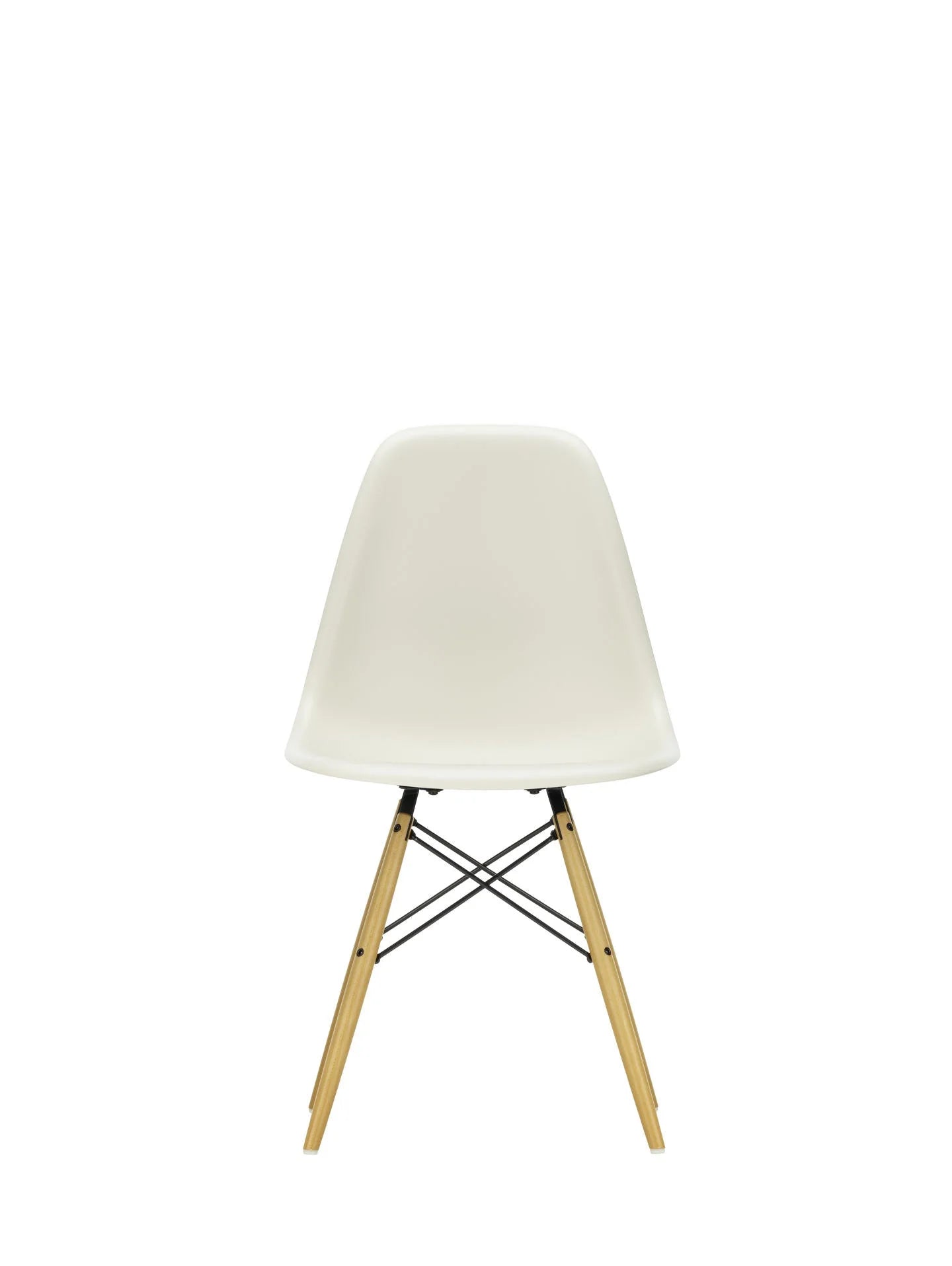 vitra Eames Plastic chair DSW RE - esdoorn licht onderstel - pebble RE