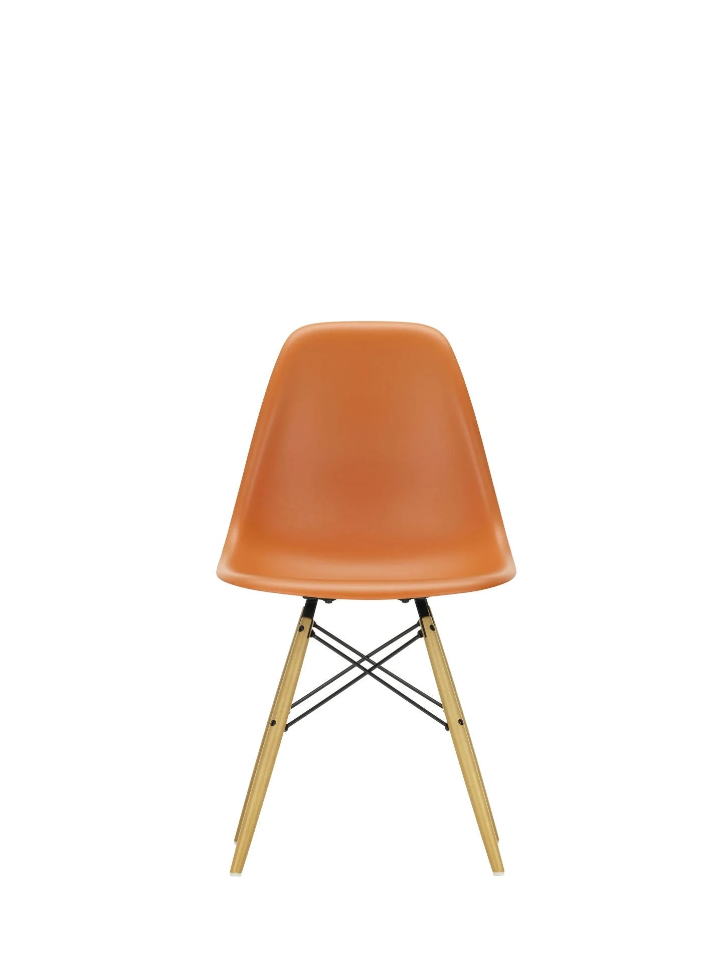 vitra Eames Plastic chair DSW RE - esdoorn licht onderstel - Rusty Orange RE