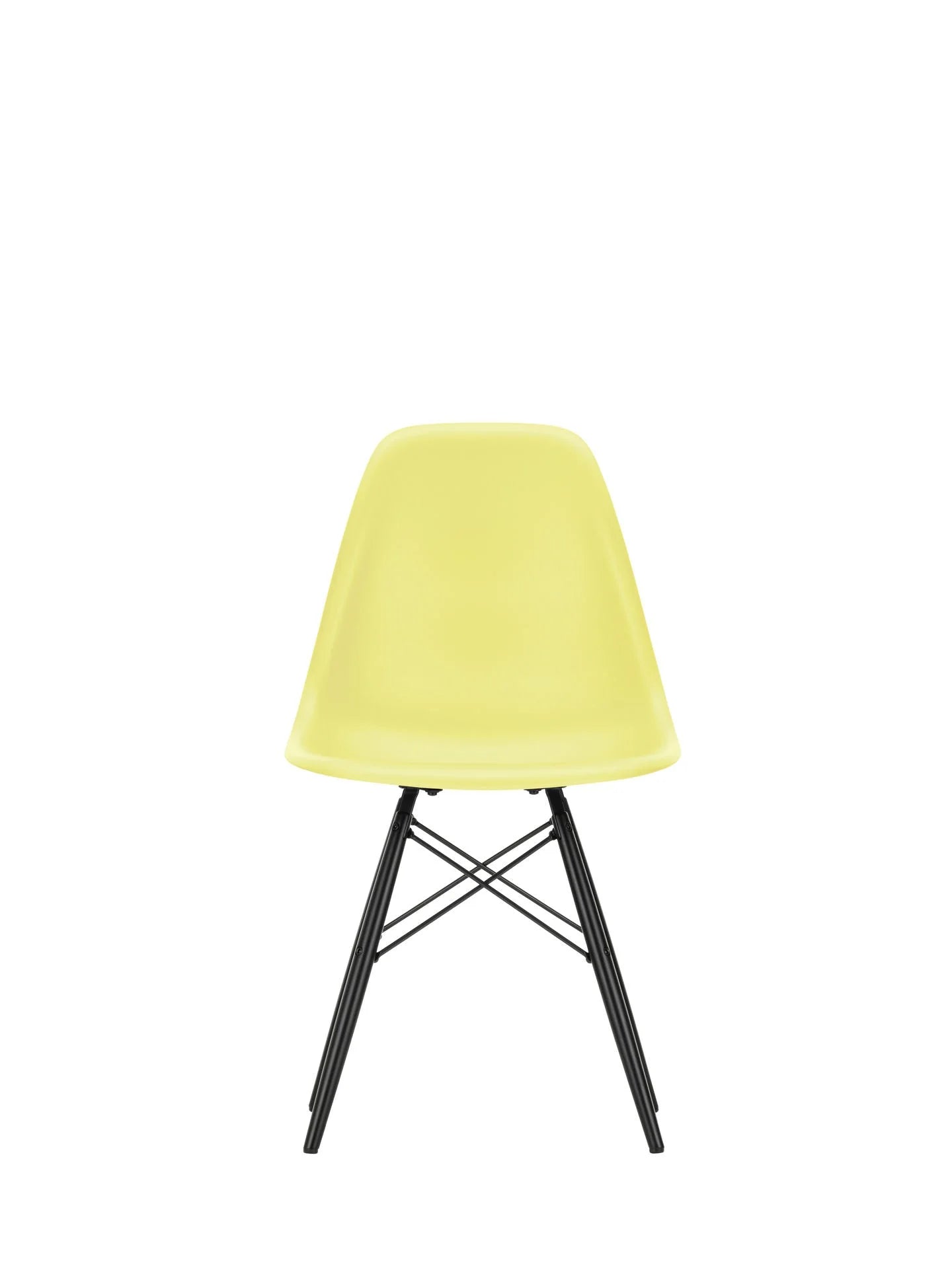 vitra Eames Plastic chair DSW RE - esdoorn zwart onderstel - citron RE