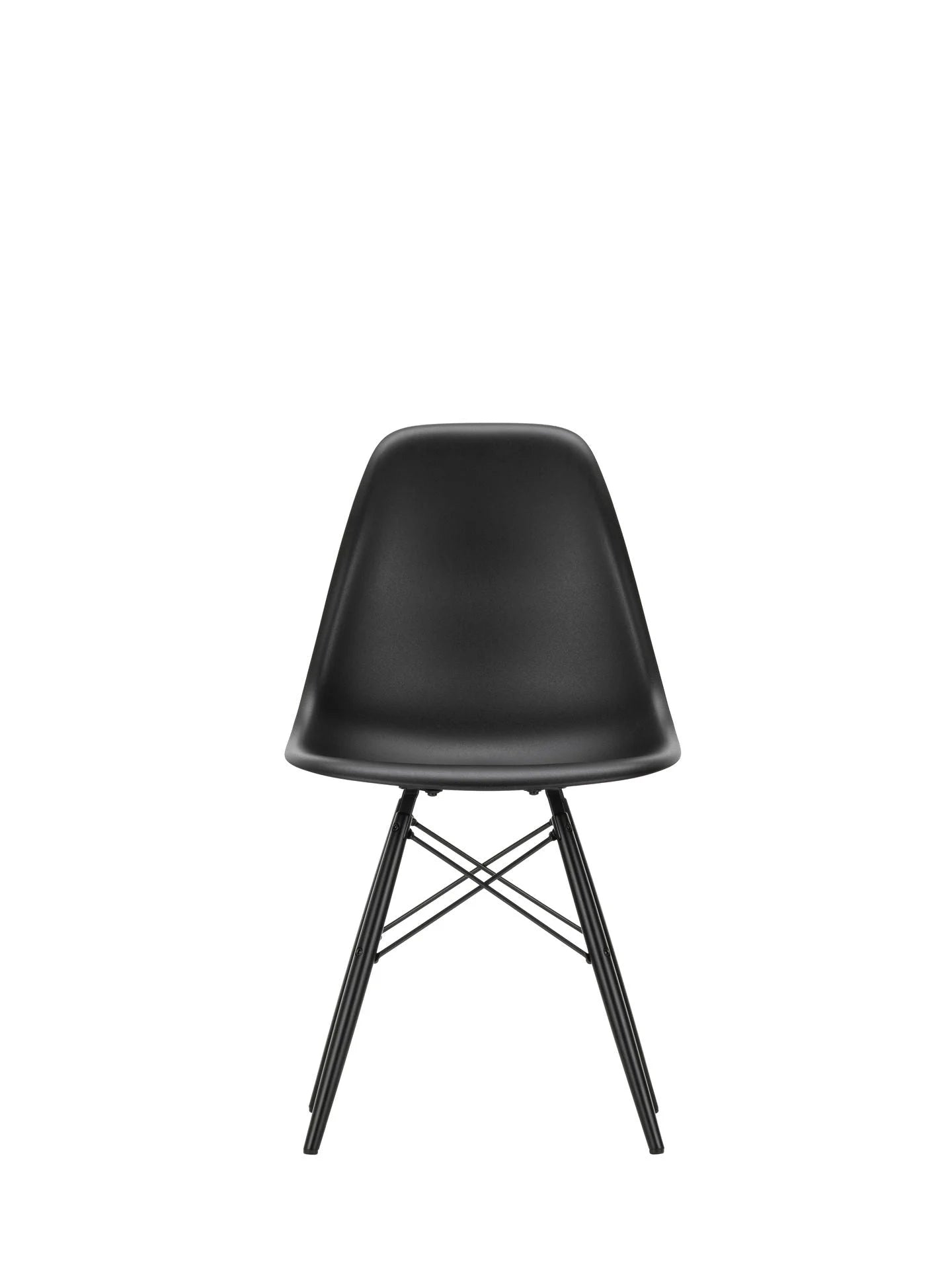 vitra Eames Plastic chair DSW RE - esdoorn zwart onderstel - deep black RE