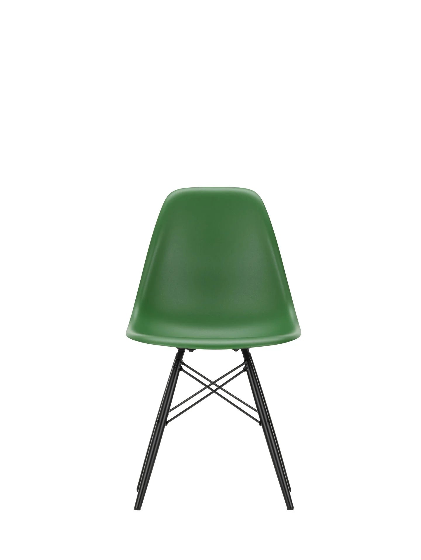 vitra Eames Plastic chair DSW RE - esdoorn zwart onderstel - Emerald RE