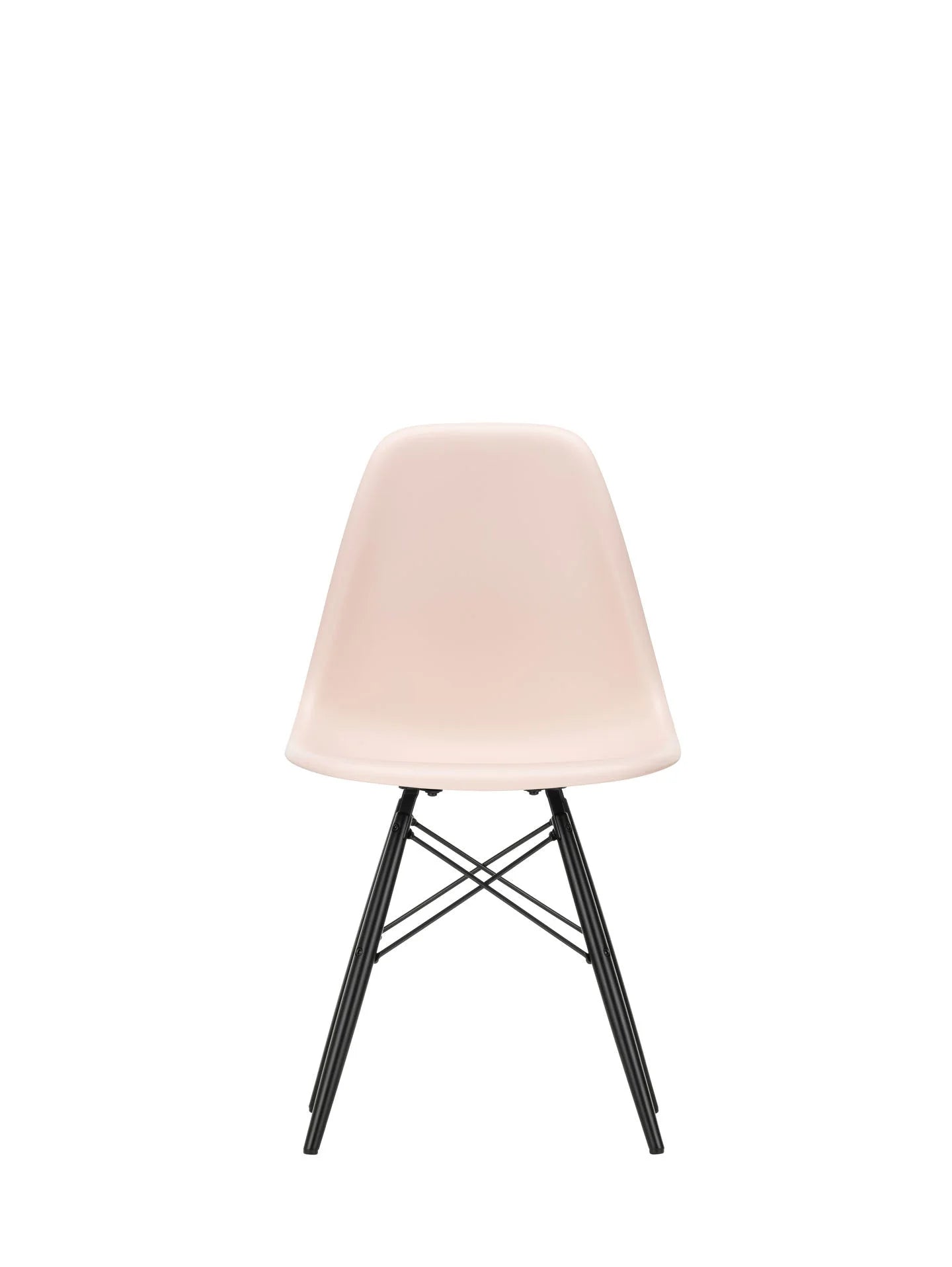 vitra Eames Plastic chair DSW RE - esdoorn zwart onderstel - pale rose RE