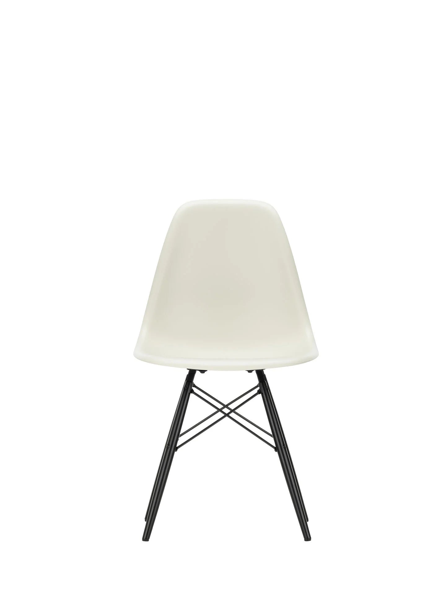 vitra Eames Plastic chair DSW RE - esdoorn zwart onderstel - pebble RE