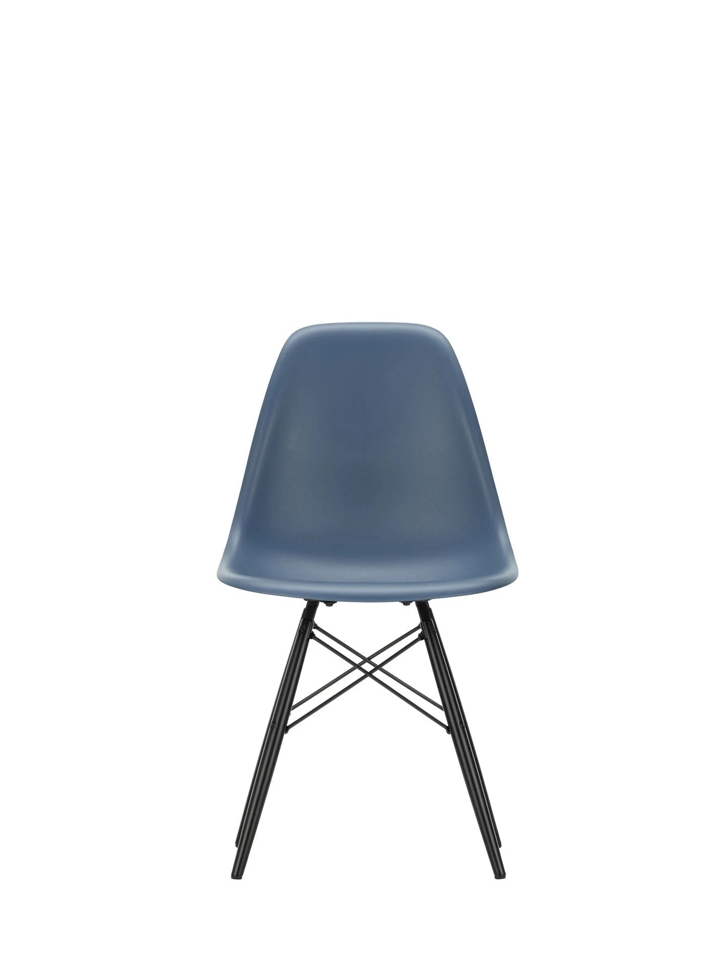 vitra Eames Plastic chair DSW RE - esdoorn zwart onderstel - sea blue RE