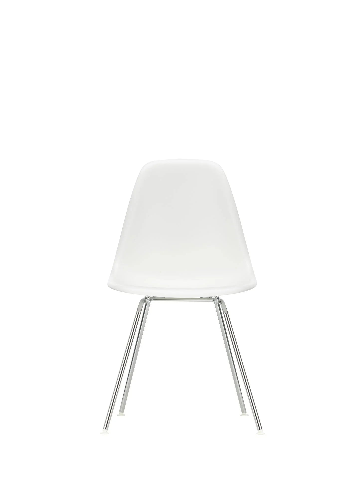 vitra Eames Plastic chair DSX RE - verchroomd onderstel