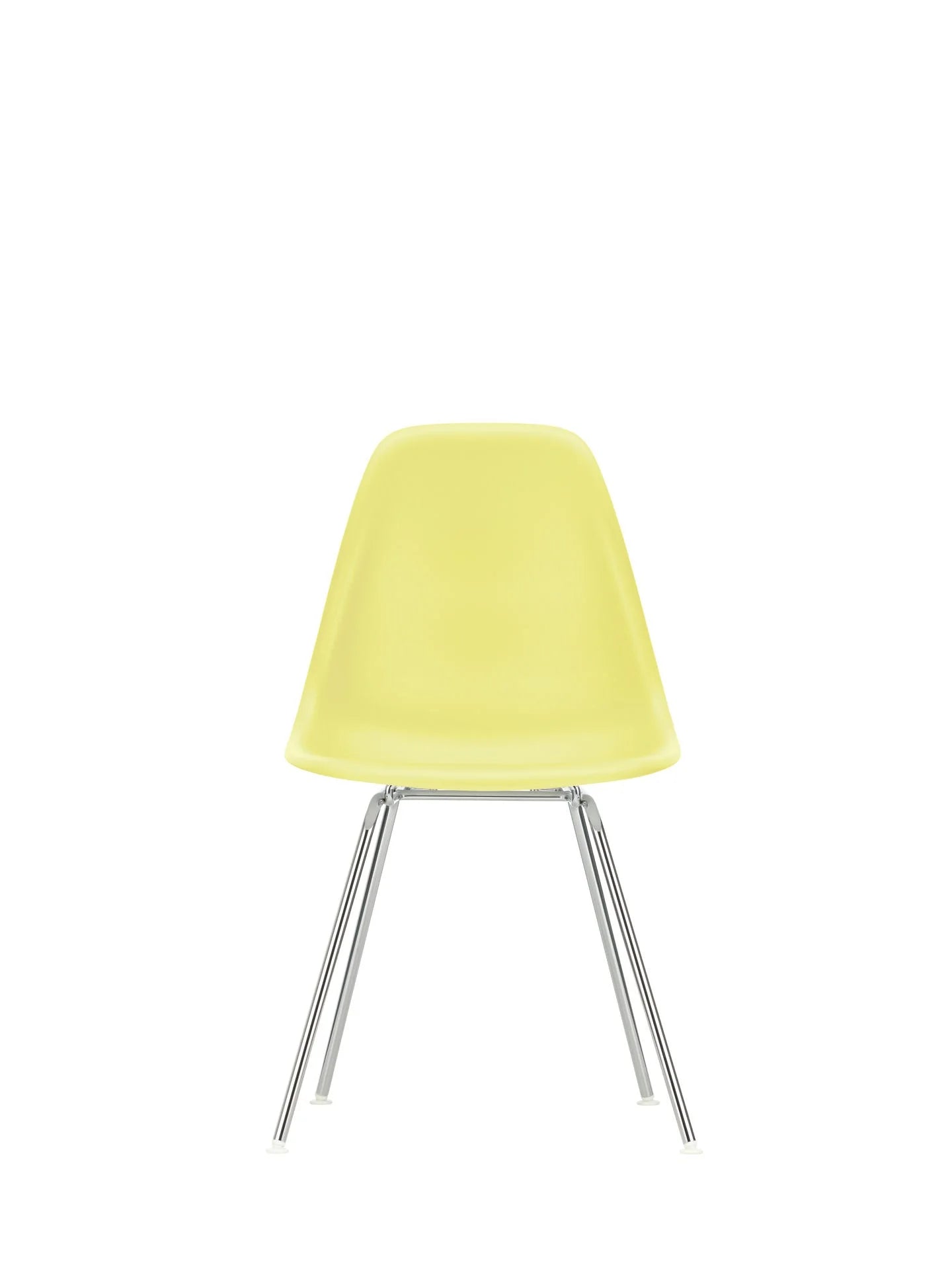 vitra Eames Plastic chair DSX RE - verchroomd onderstel - citron RE