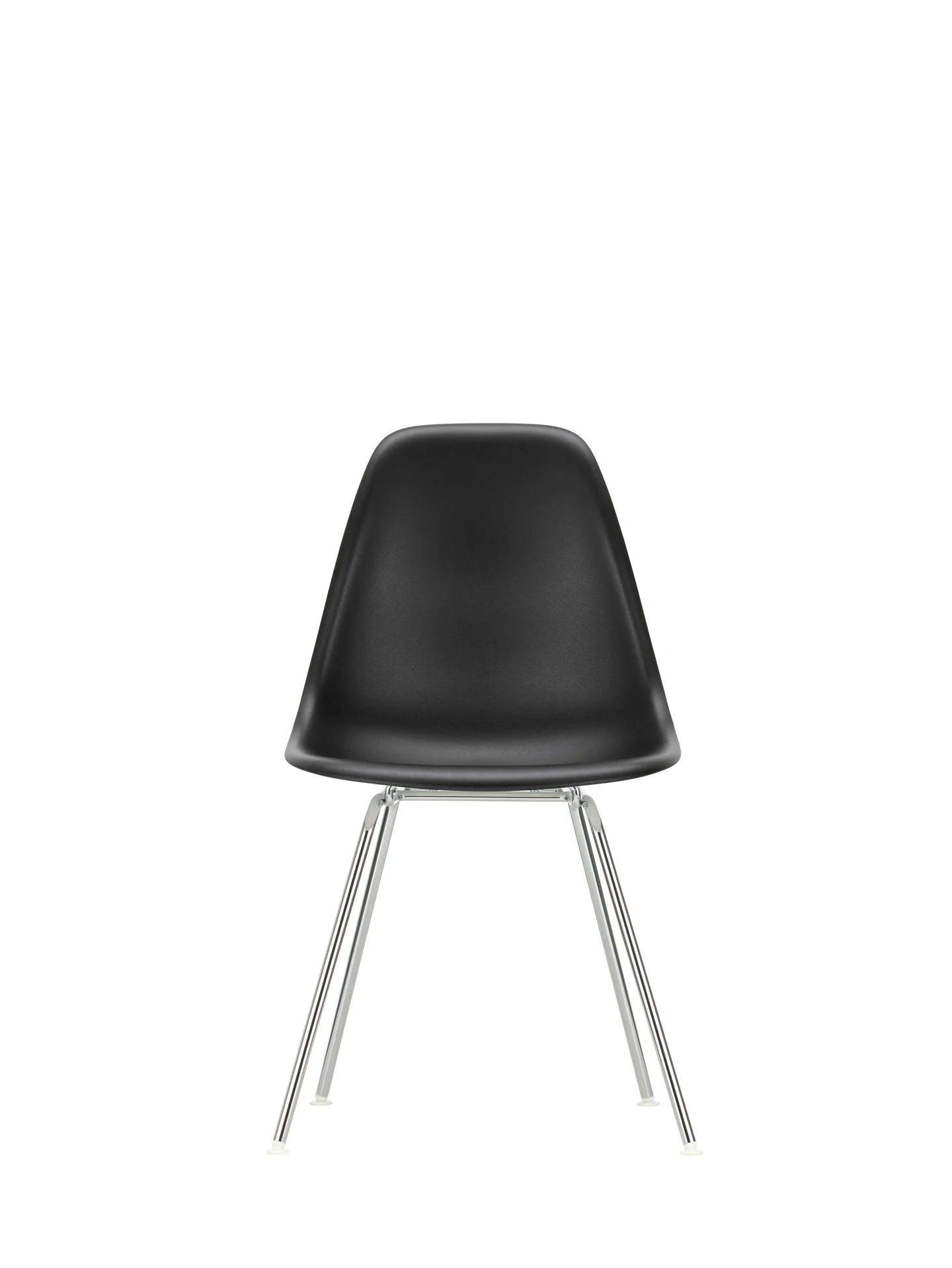 vitra Eames Plastic chair DSX RE - verchroomd onderstel - deep black RE