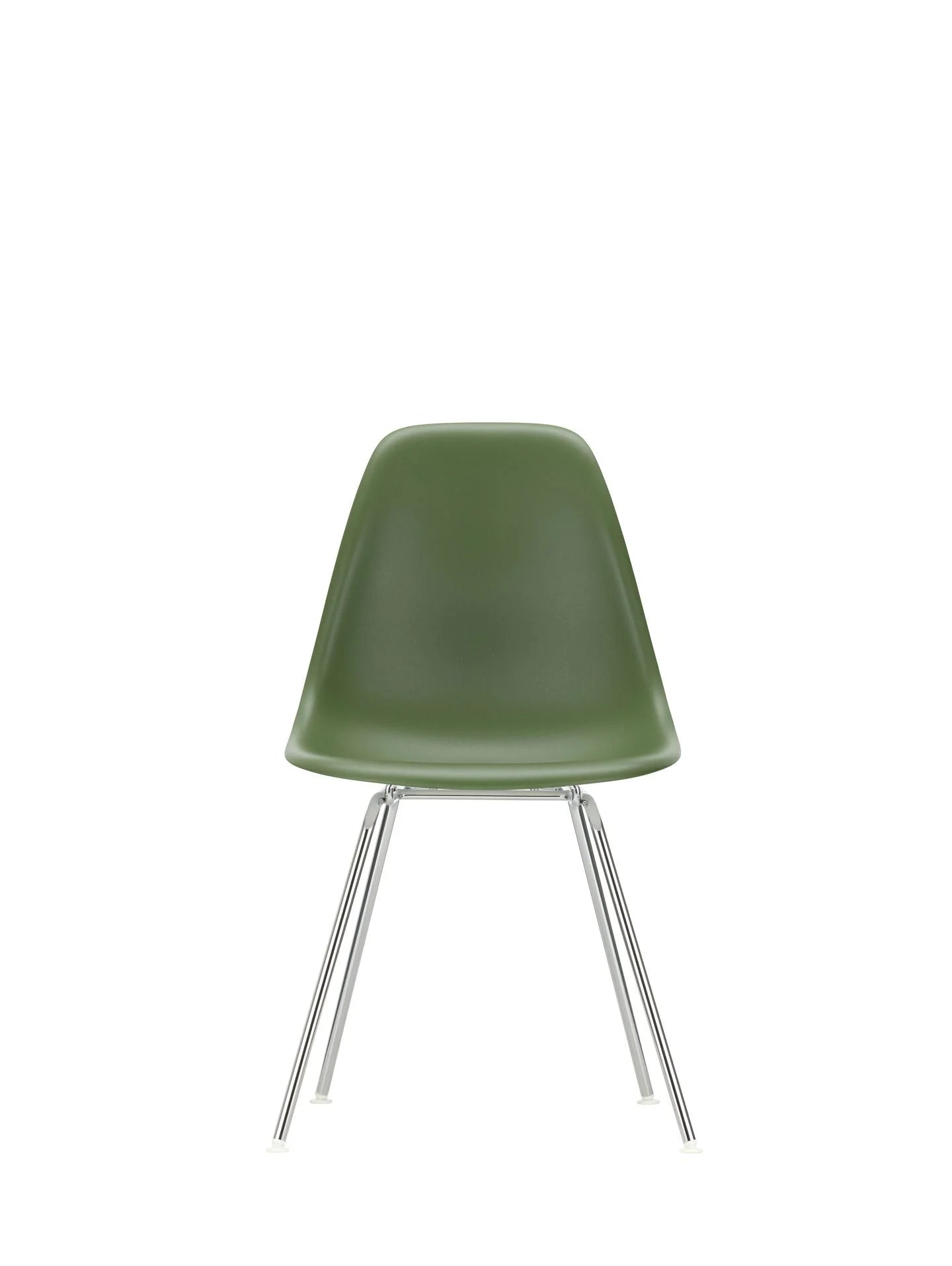 vitra Eames Plastic chair DSX RE - verchroomd onderstel - forest green RE