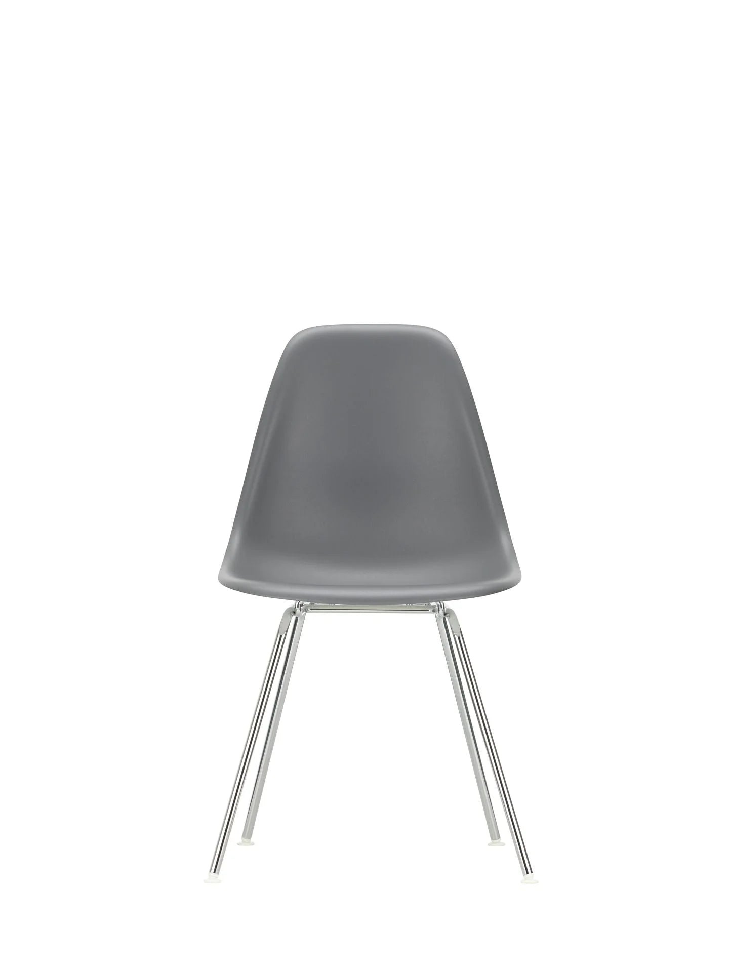 vitra Eames Plastic chair DSX RE - verchroomd onderstel - Granite grey RE