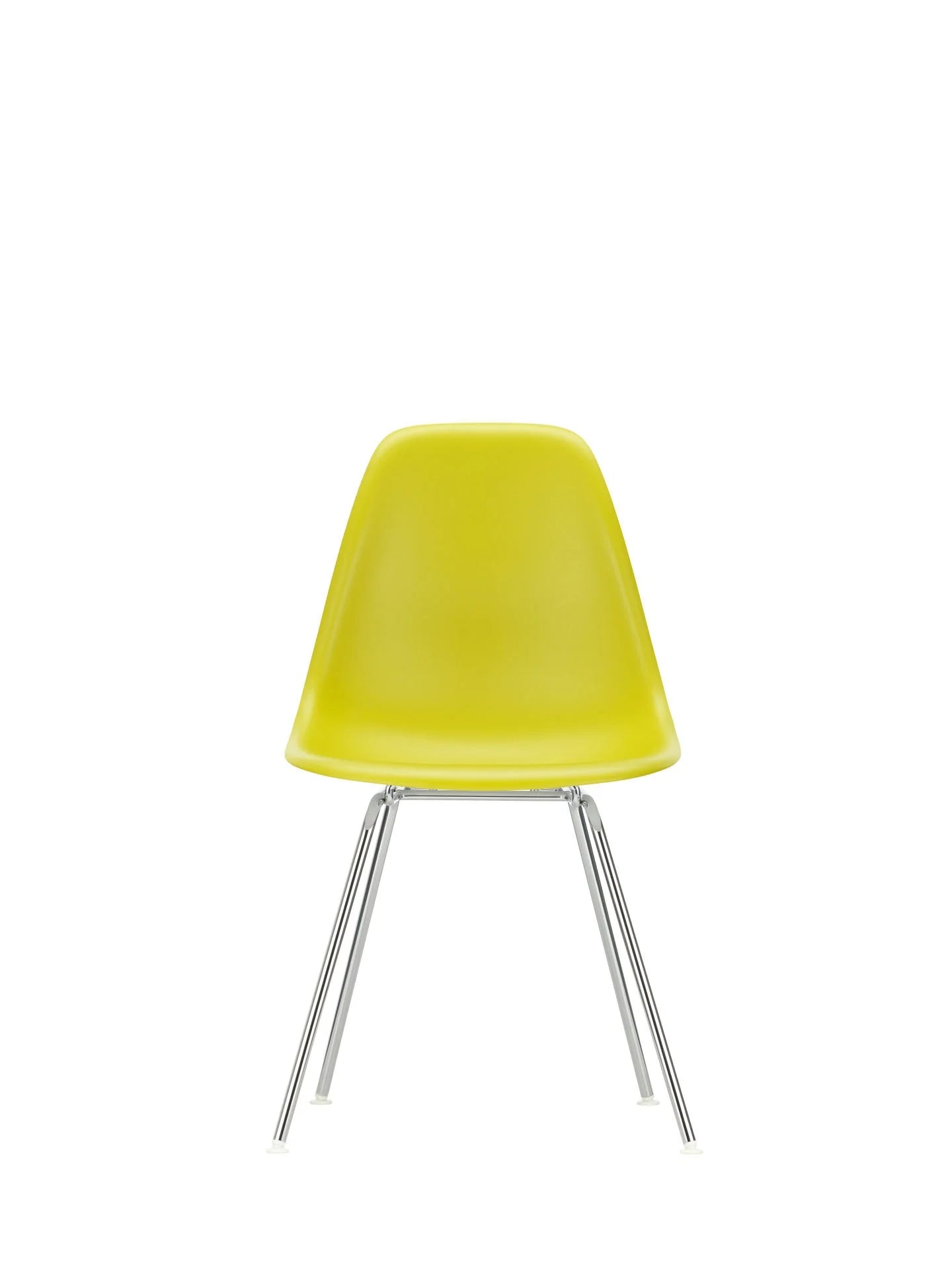 vitra Eames Plastic chair DSX RE - verchroomd onderstel - mustard RE