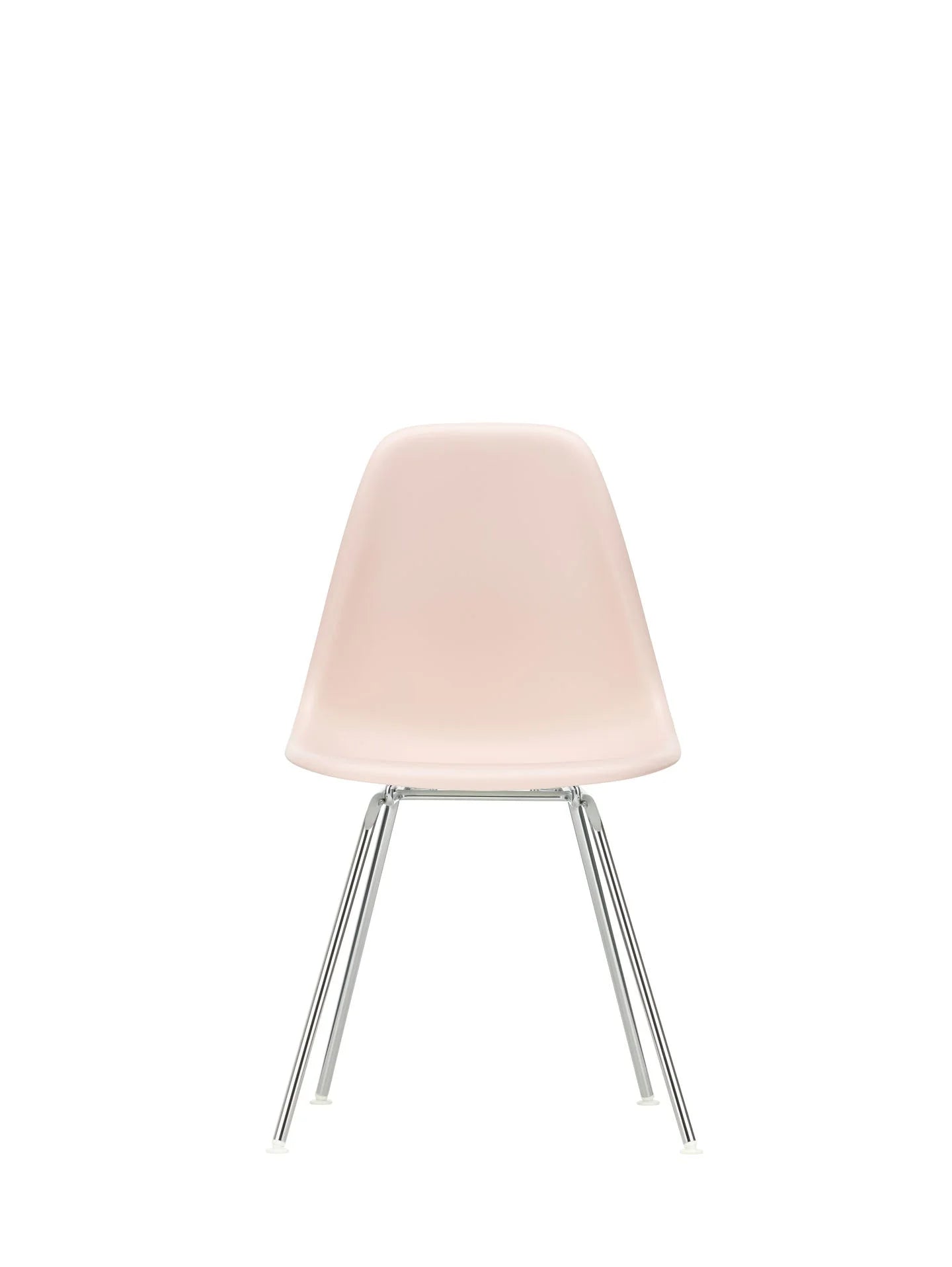vitra Eames Plastic chair DSX RE - verchroomd onderstel - pale rose RE
