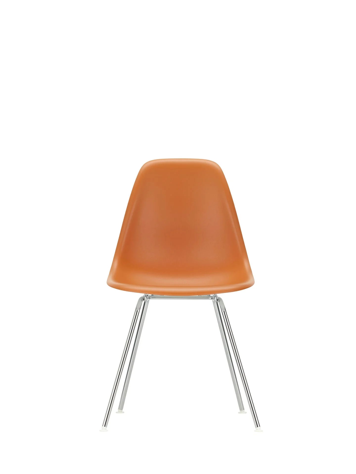 vitra Eames Plastic chair DSX RE - verchroomd onderstel - Rusty Orange RE