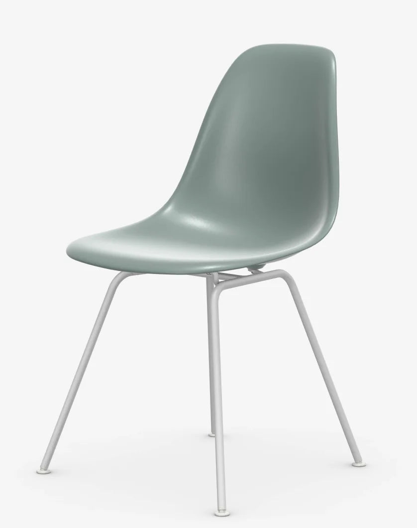 vitra Eames Plastic chair DSX RE - wit onderstel