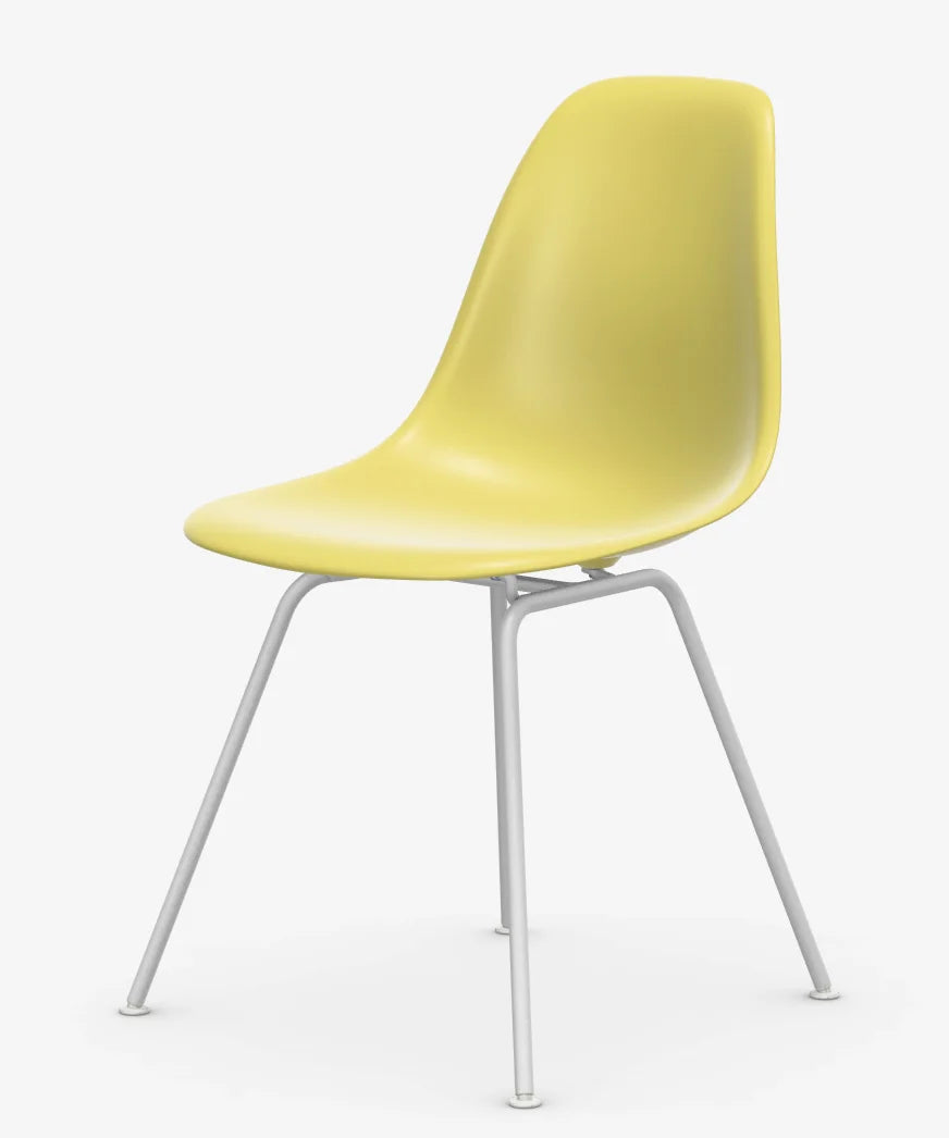 vitra Eames Plastic chair DSX RE - wit onderstel - citron RE