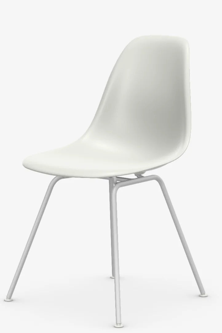 vitra Eames Plastic chair DSX RE - wit onderstel - cotton white RE