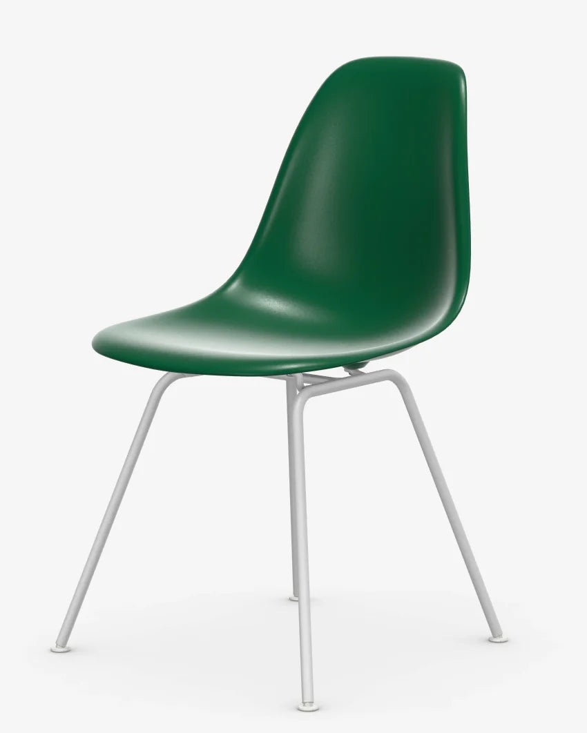 vitra Eames Plastic chair DSX RE - wit onderstel - Emerald RE