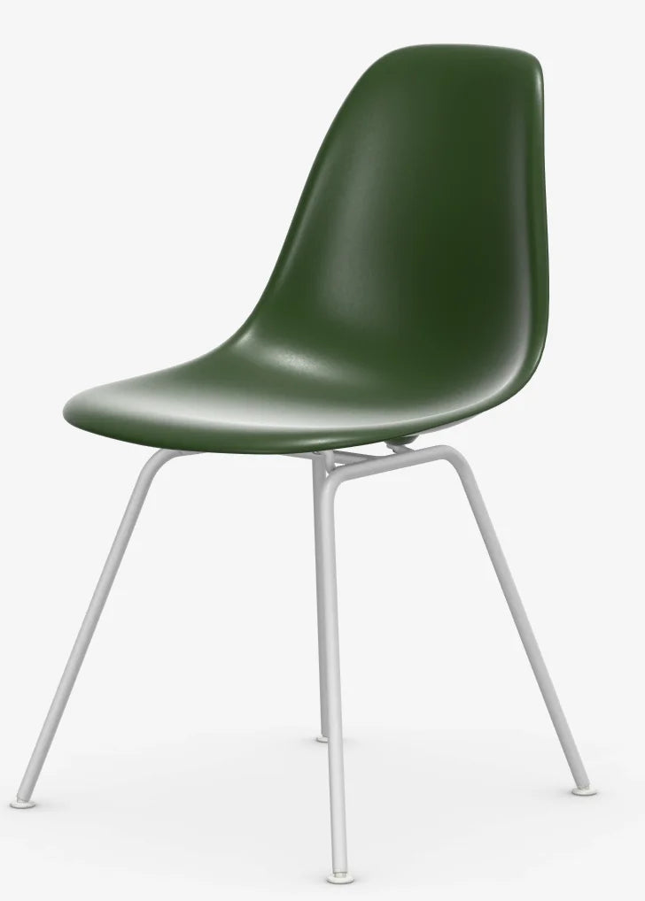 vitra Eames Plastic chair DSX RE - wit onderstel - forest green RE