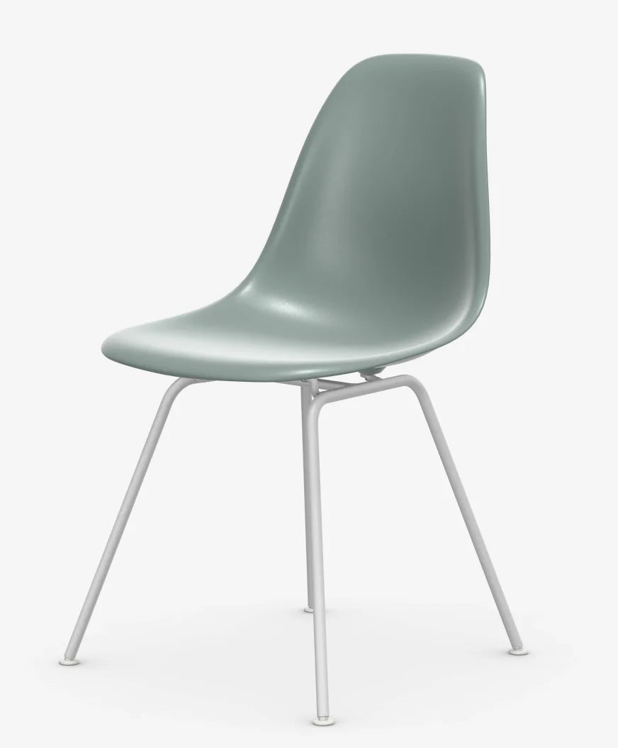 vitra Eames Plastic chair DSX RE - wit onderstel - Light Grey RE