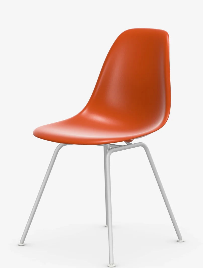 vitra Eames Plastic chair DSX RE - wit onderstel - Rusty Orange RE