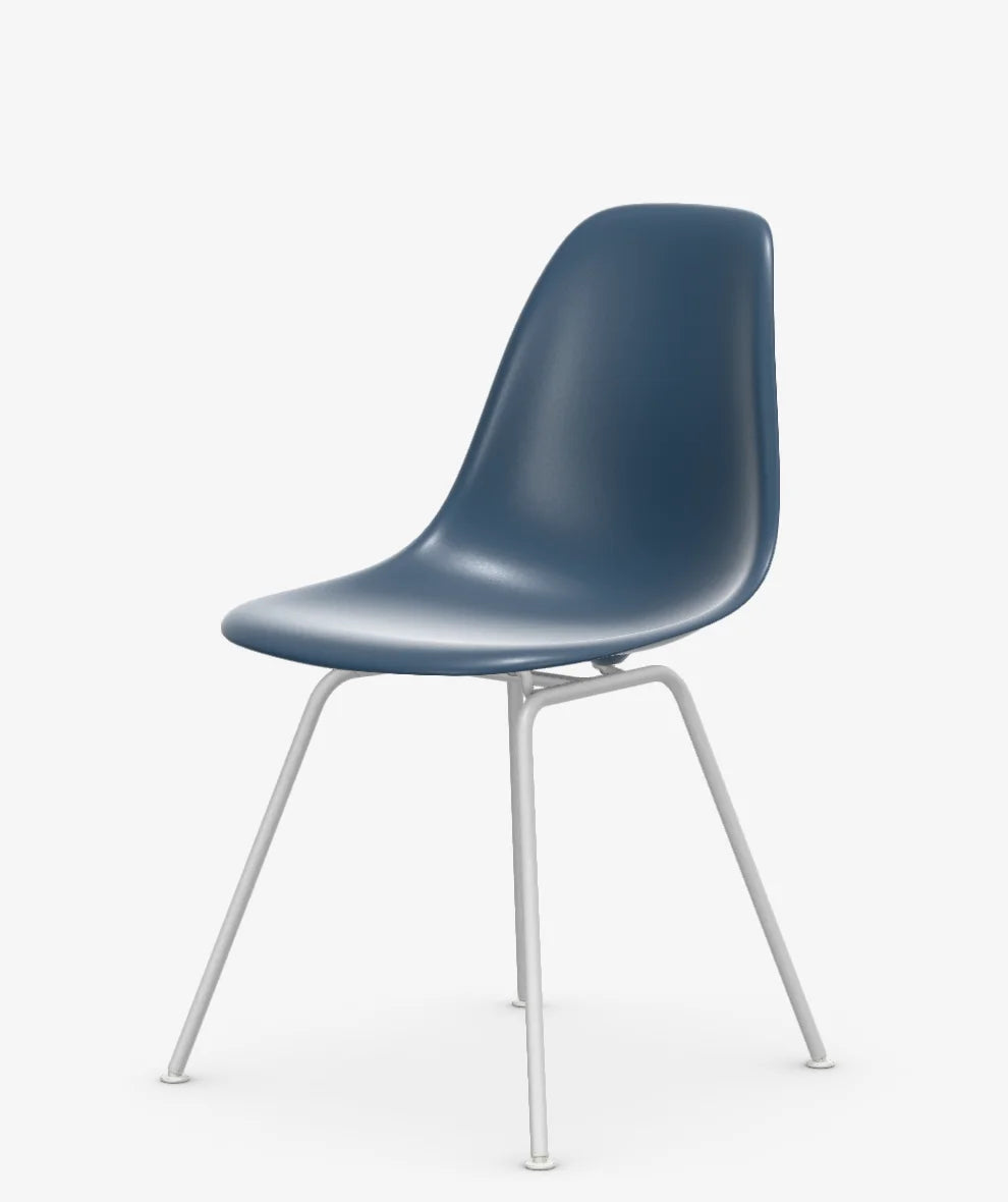 vitra Eames Plastic chair DSX RE - wit onderstel - sea blue RE