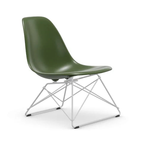 vitra Eames Plastic Side chair LSR RE - wit onderstel - forest green RE