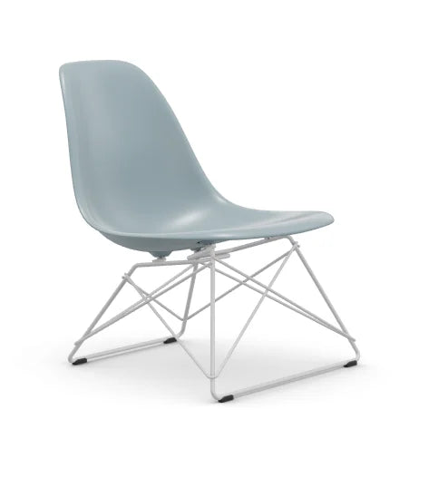 vitra Eames Plastic Side chair LSR RE - wit onderstel - ice grey RE