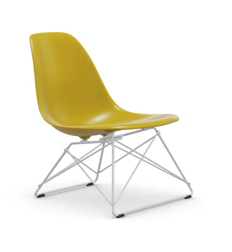vitra Eames Plastic Side chair LSR RE - wit onderstel - mustard RE