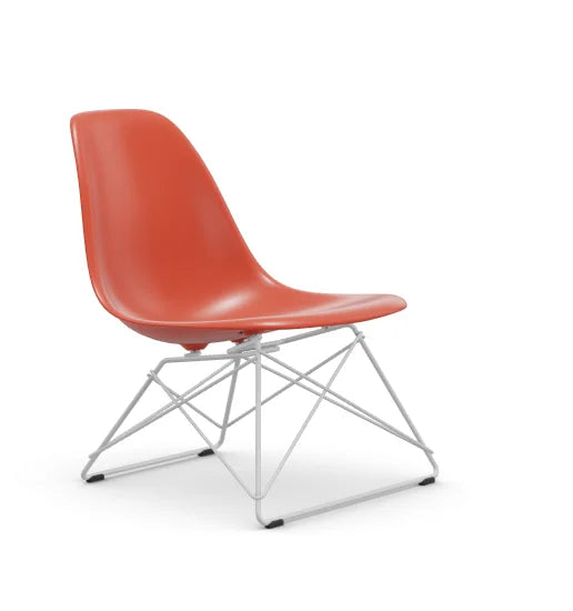 vitra Eames Plastic Side chair LSR RE - wit onderstel - poppy red RE