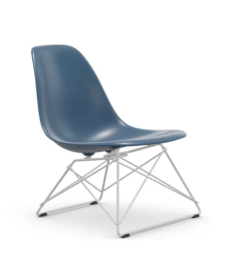 vitra Eames Plastic Side chair LSR RE - wit onderstel - sea blue RE