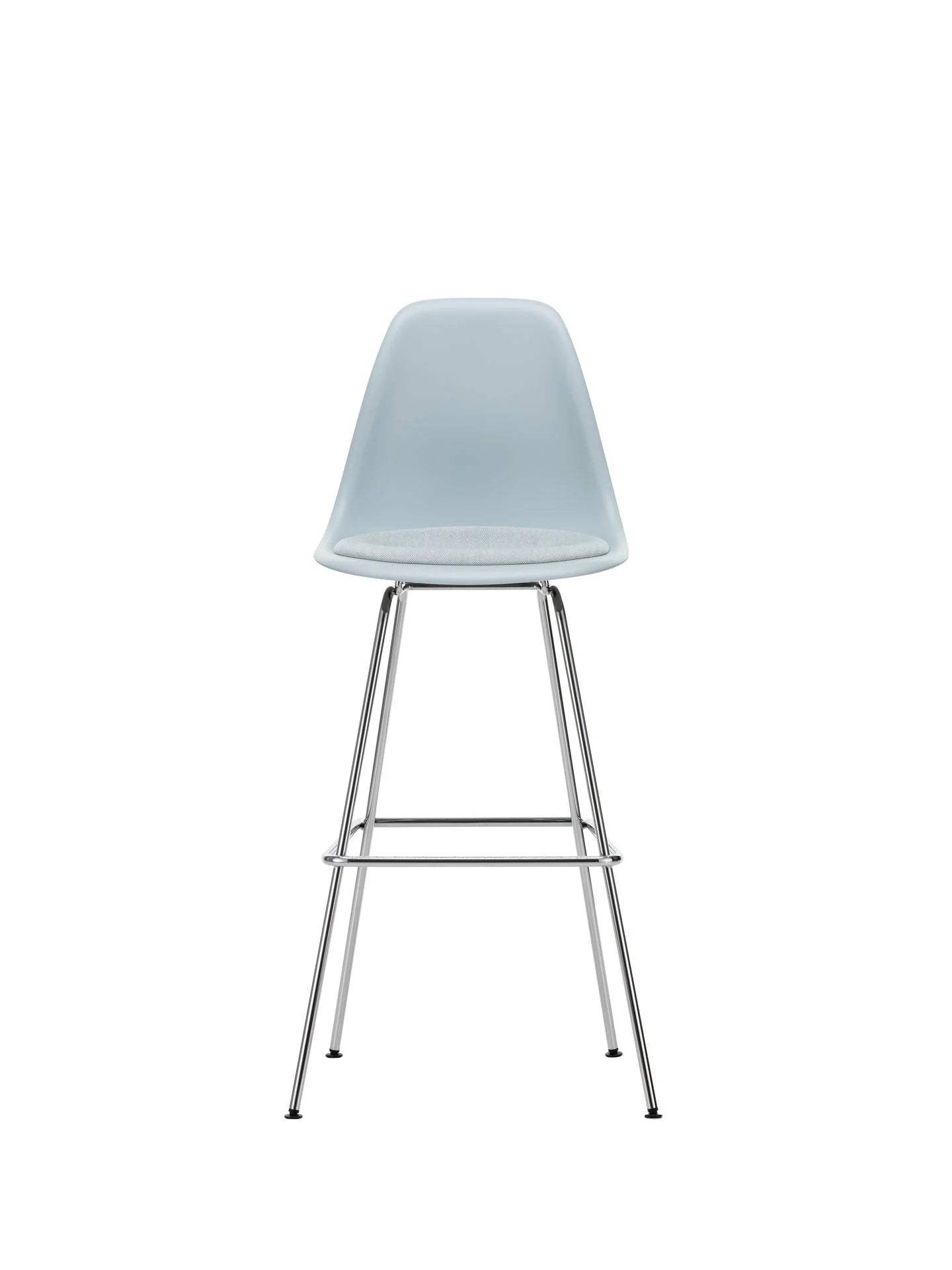 vitra Eames Plastic Stool RE high - chroom onderstel - ice grey RE