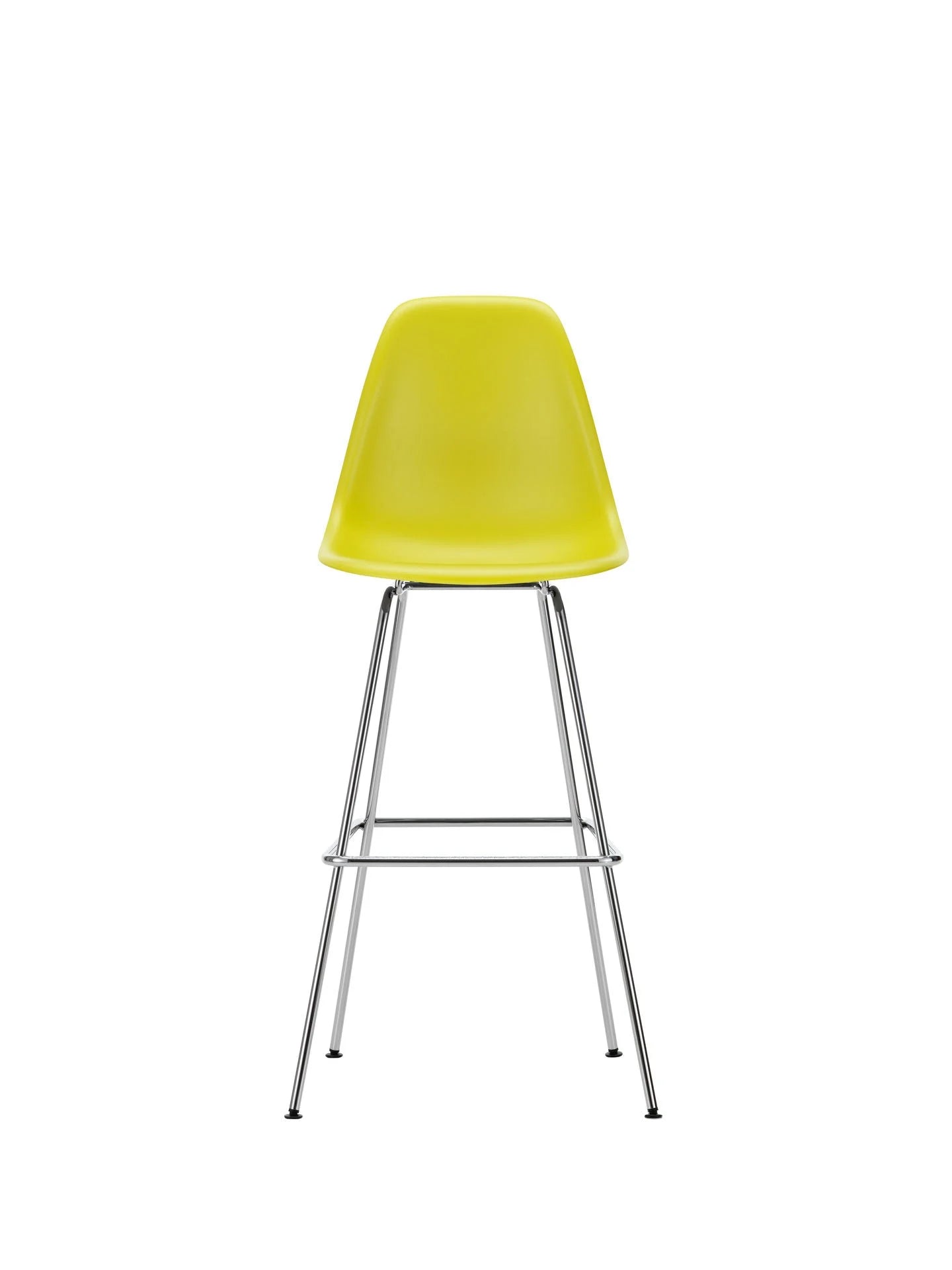vitra Eames Plastic Stool RE high - chroom onderstel - mustard RE