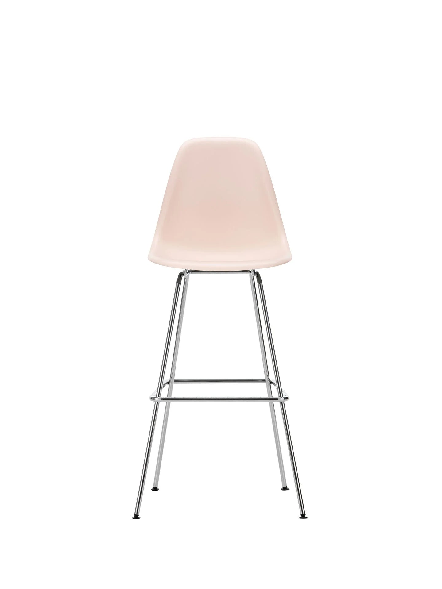 vitra Eames Plastic Stool RE high - chroom onderstel - pale rose RE