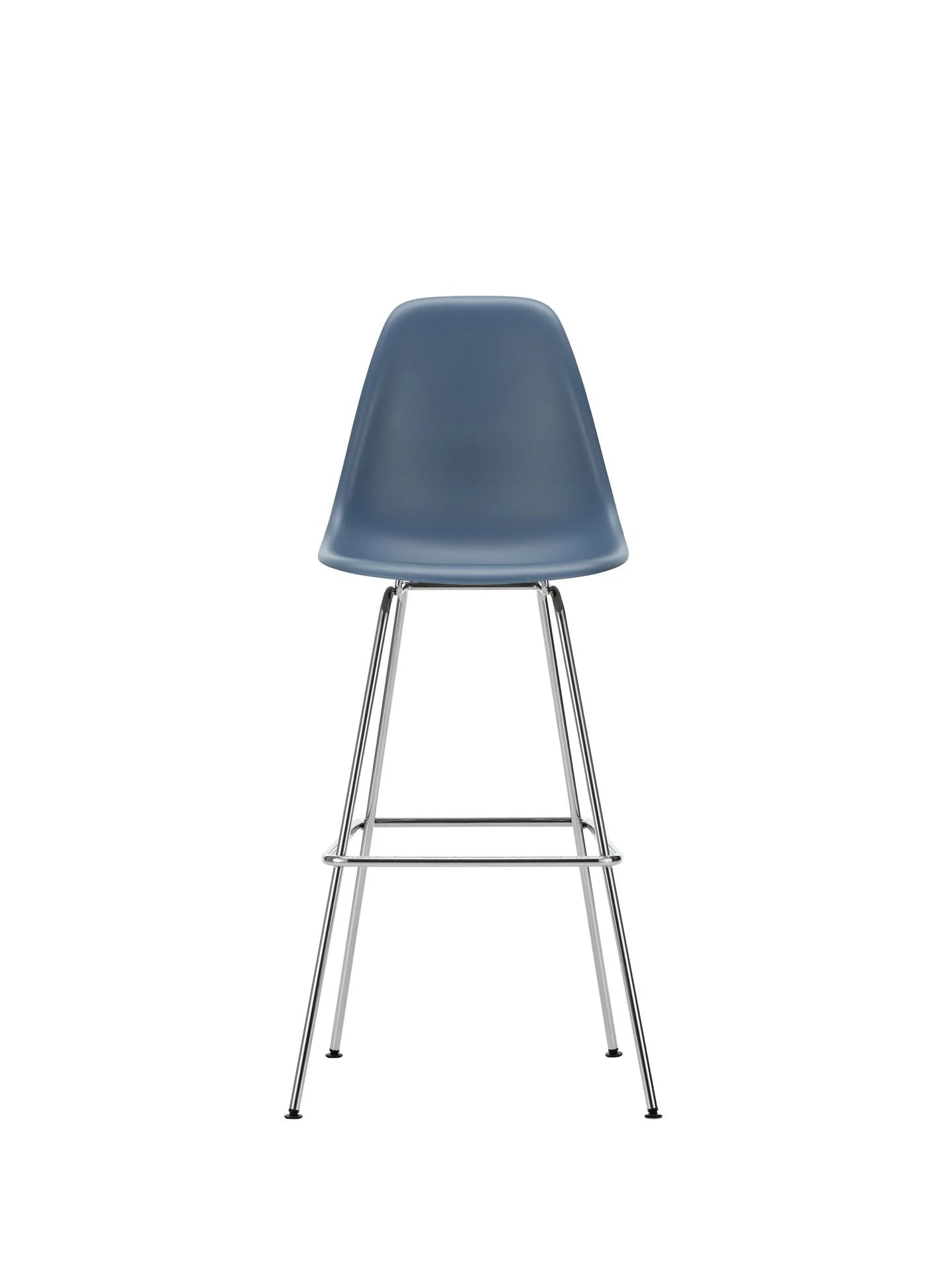 vitra Eames Plastic Stool RE high - chroom onderstel - sea blue RE