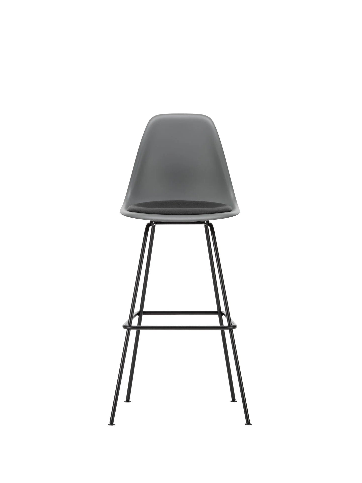 vitra Eames Plastic Stool RE high - zwart onderstel