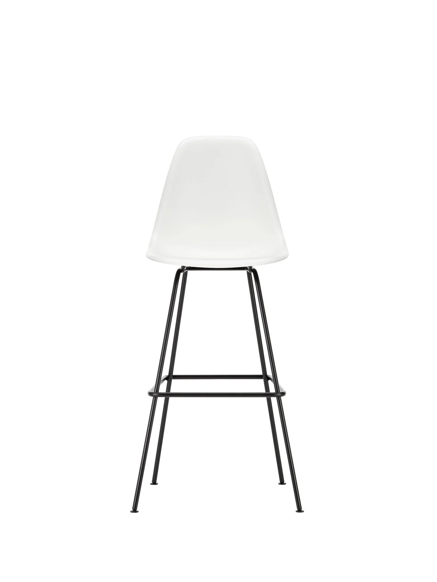 vitra Eames Plastic Stool RE high - zwart onderstel