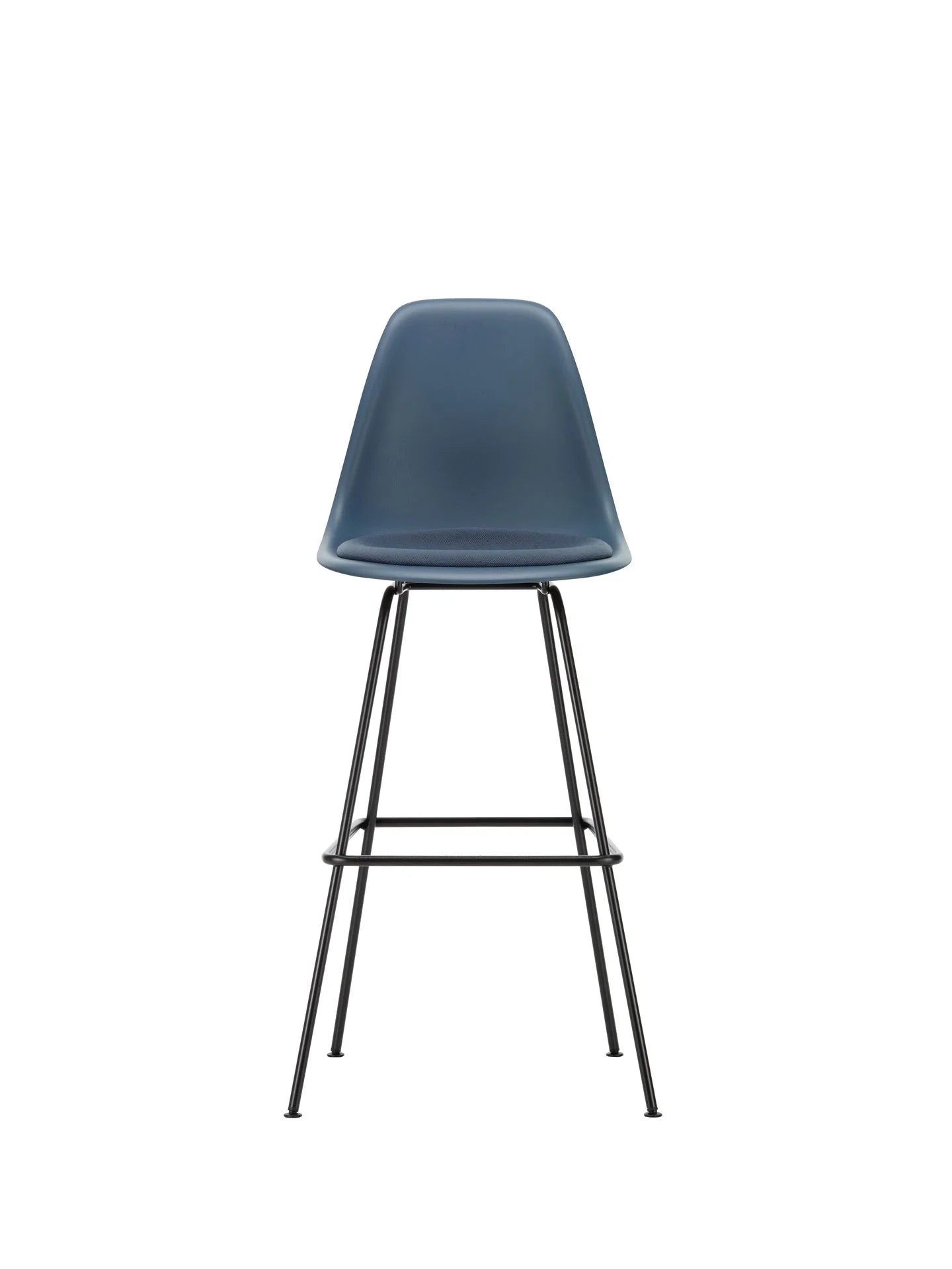 vitra Eames Plastic Stool RE high - zwart onderstel