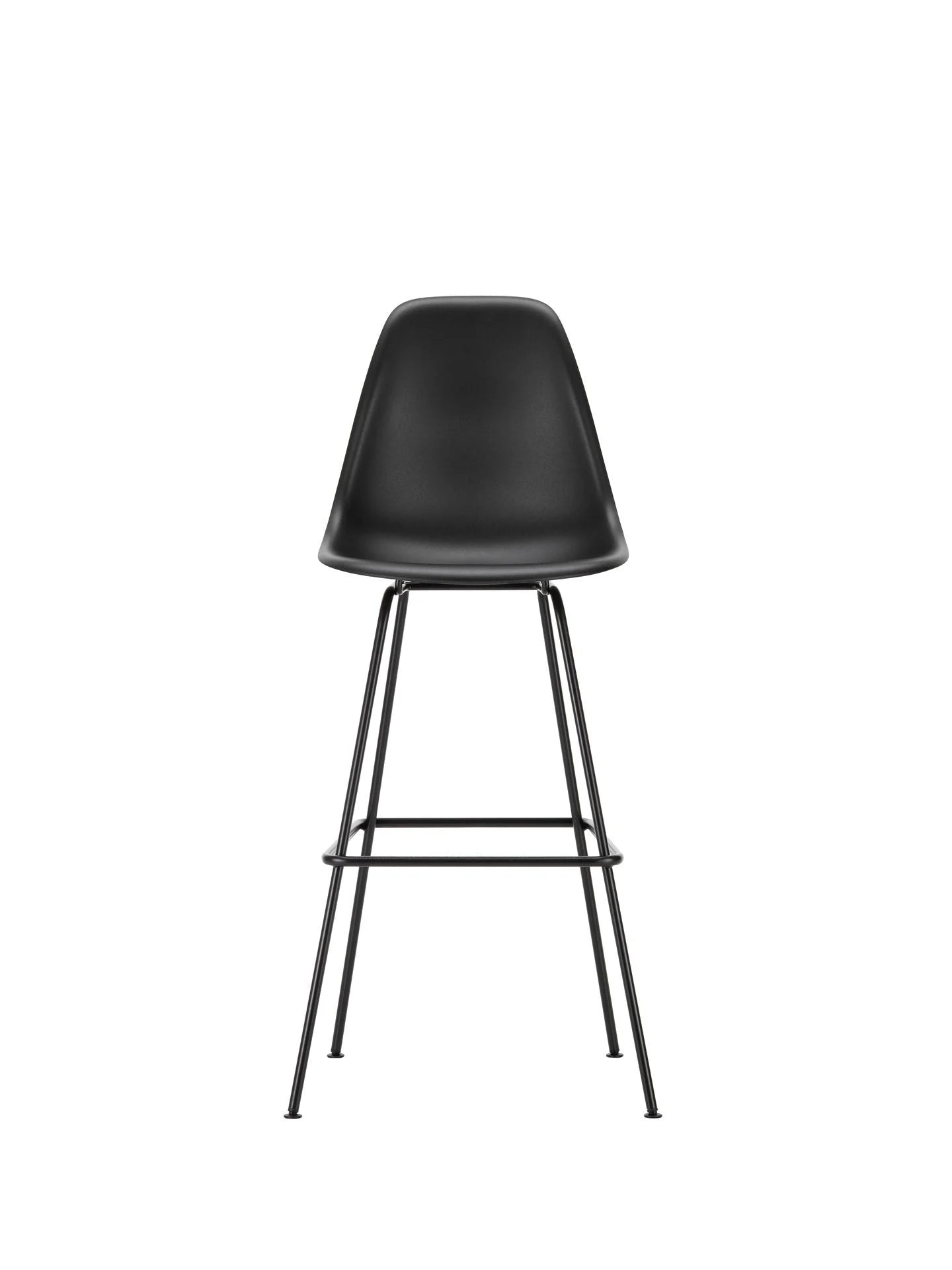 vitra Eames Plastic Stool RE high - zwart onderstel