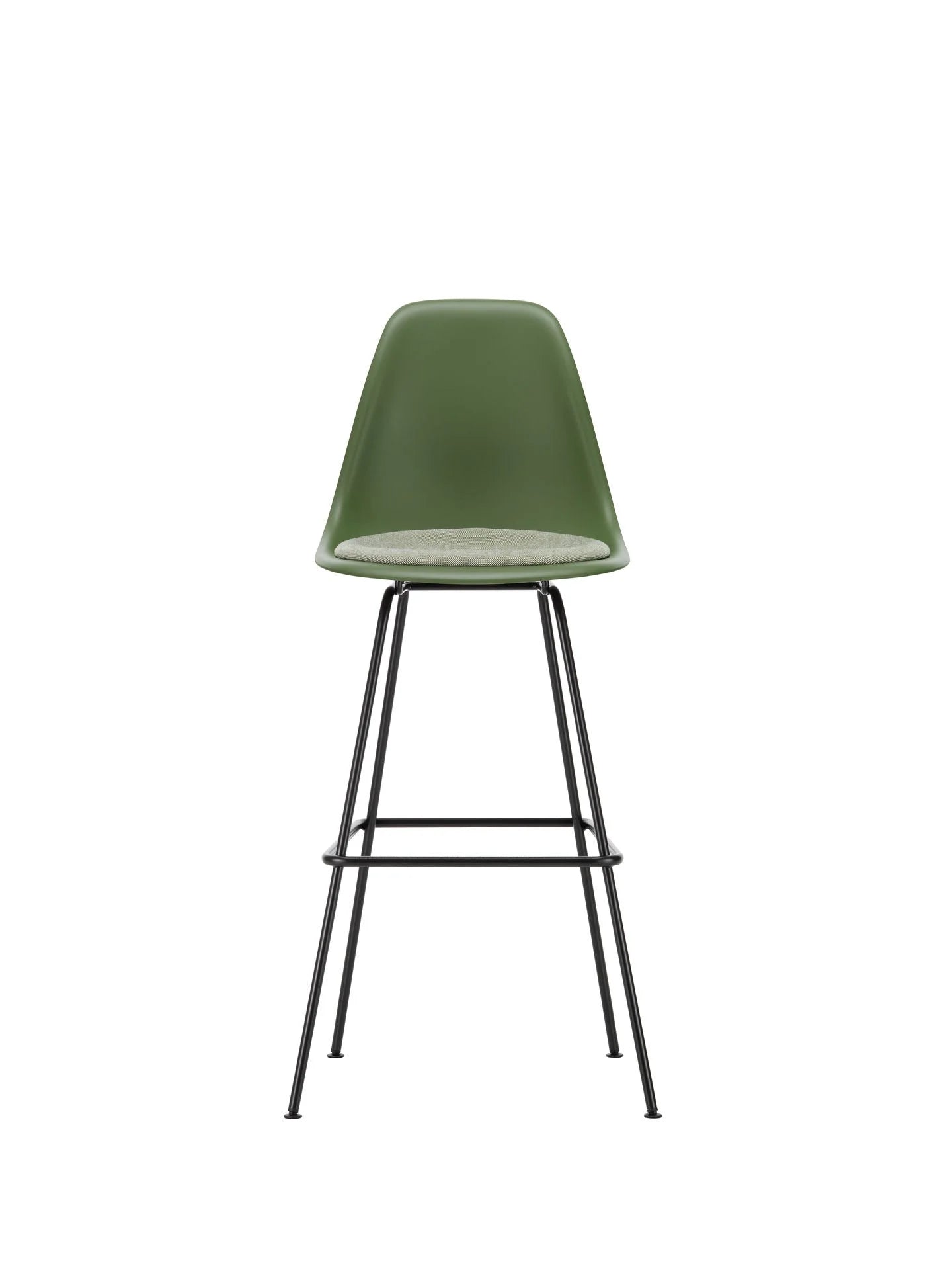 vitra Eames Plastic Stool RE high - zwart onderstel