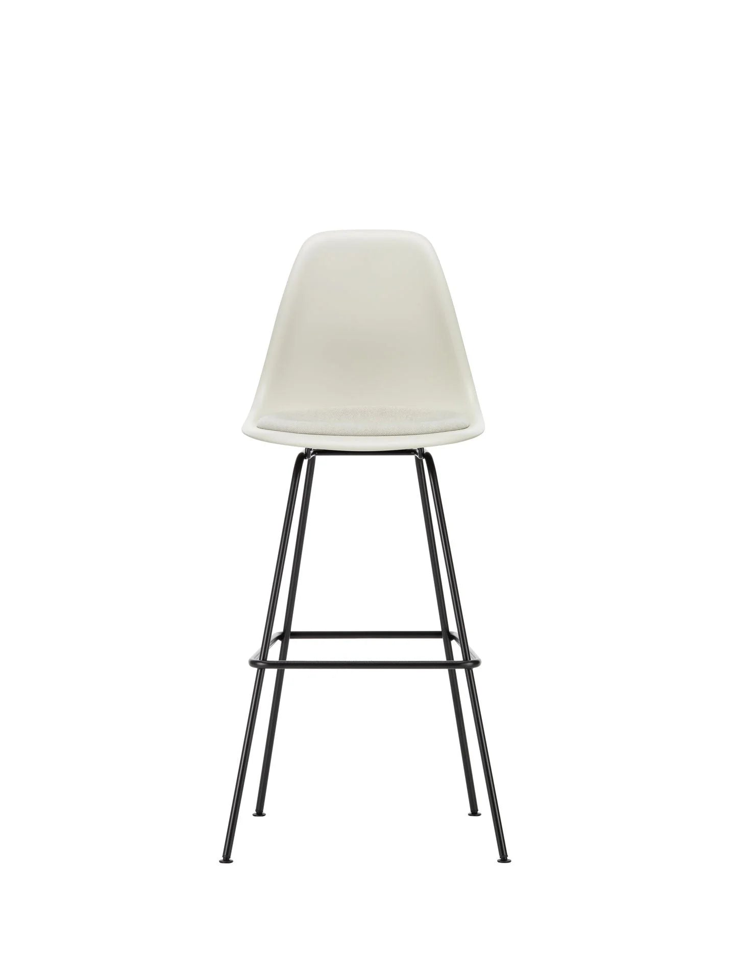 vitra Eames Plastic Stool RE high - zwart onderstel