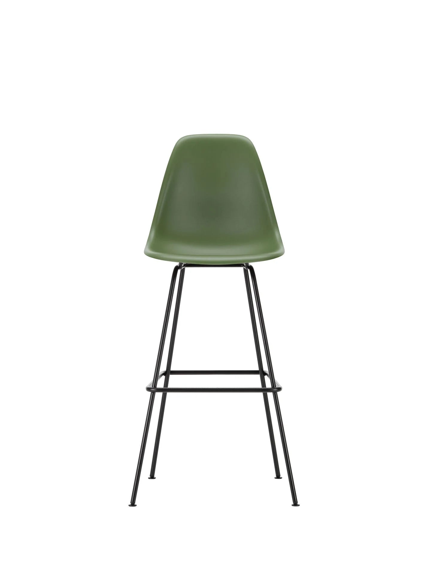 vitra Eames Plastic Stool RE high - zwart onderstel