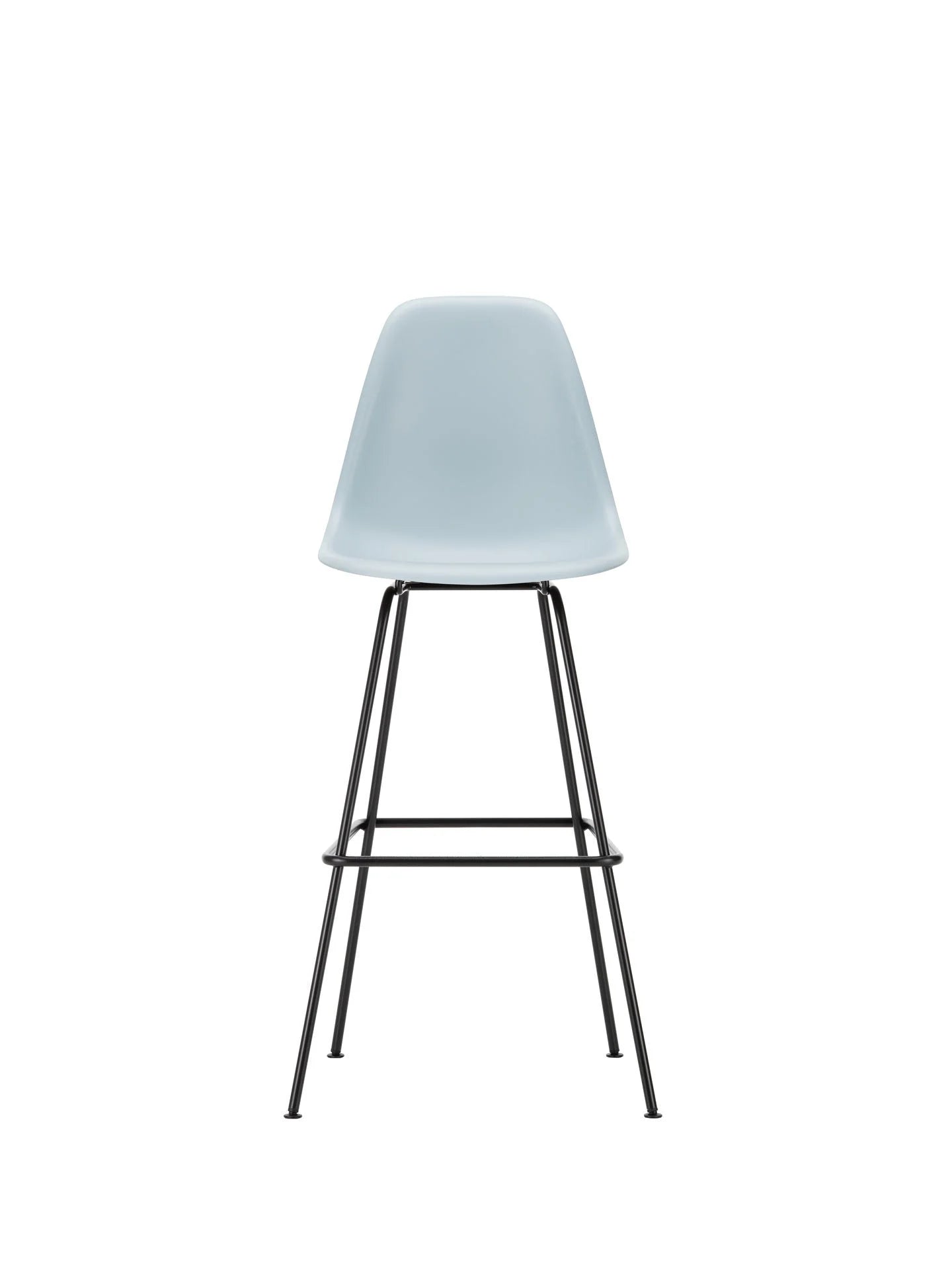 vitra Eames Plastic Stool RE high - zwart onderstel - ice grey RE