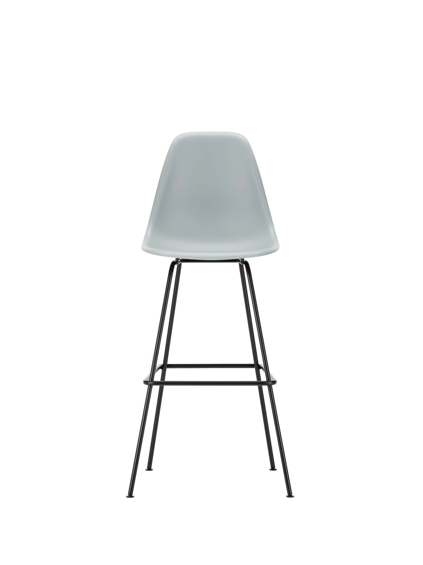 vitra Eames Plastic Stool RE high - zwart onderstel - Light Grey RE